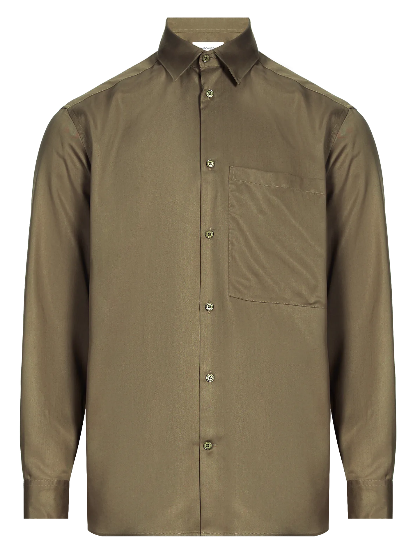 Satinbluse Khaki