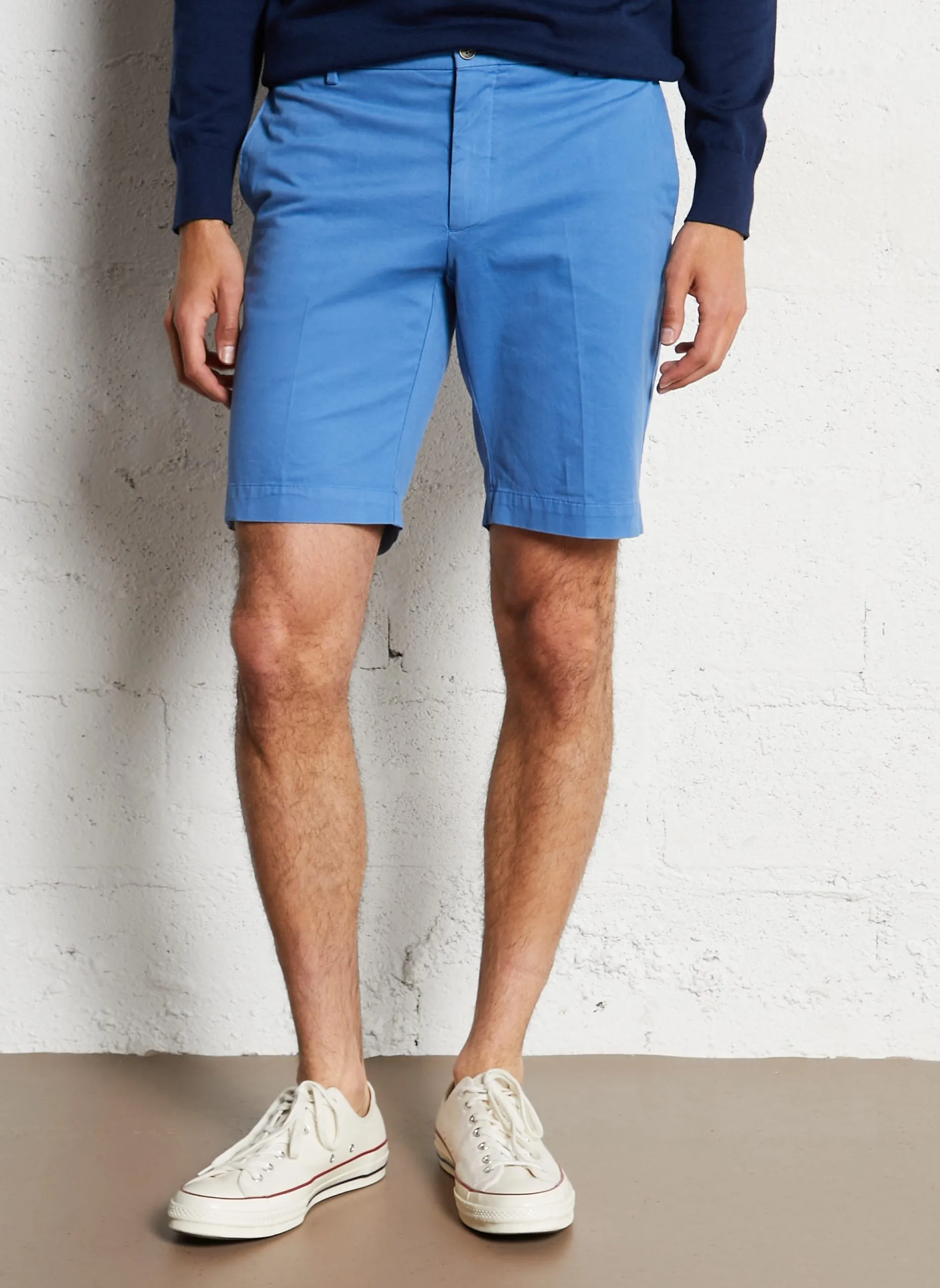 Baumwoll-Shorts, Regular Fit Blau