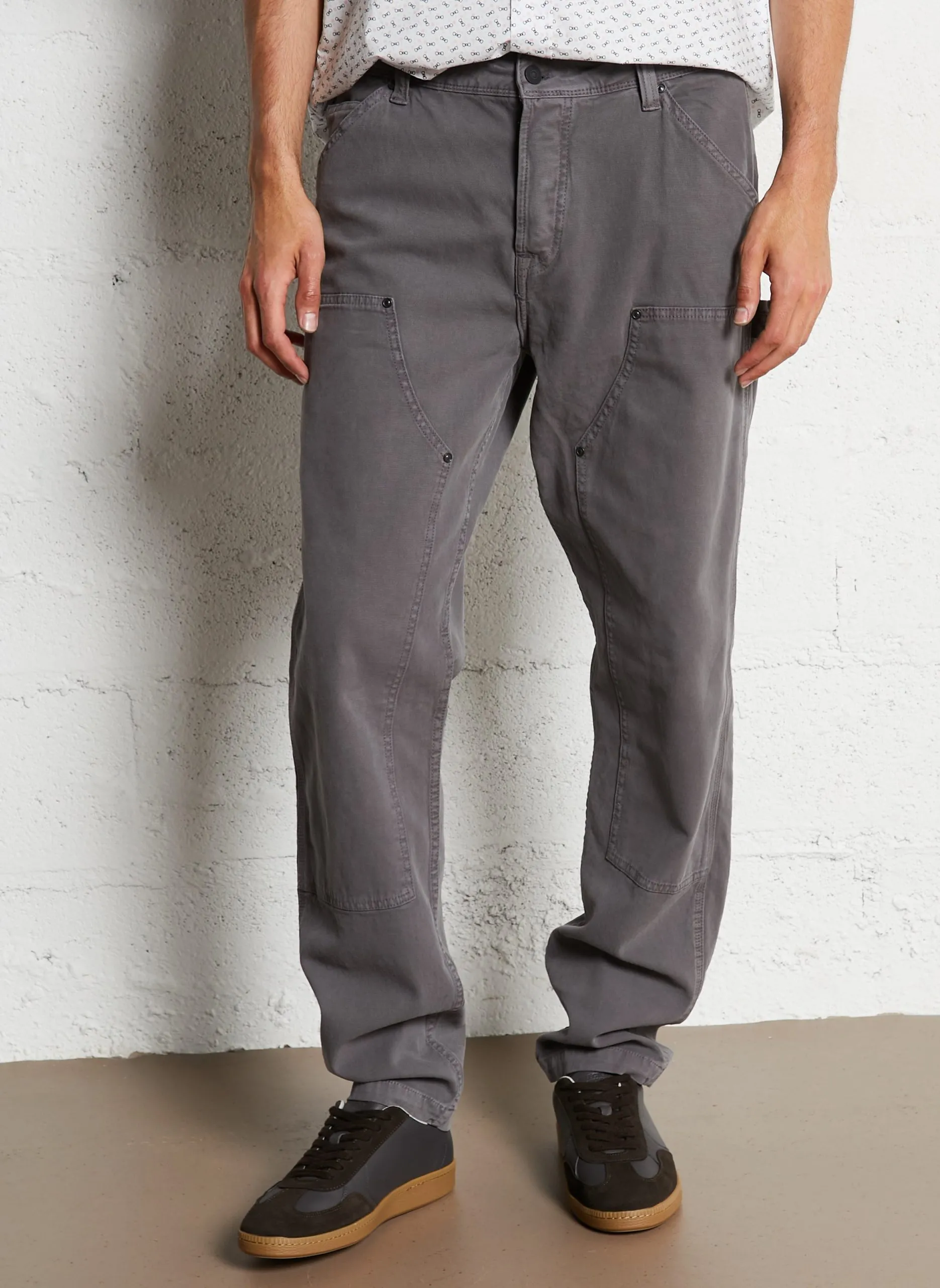 Cargohose aus Baumwoll-Mix Grau MECANIK