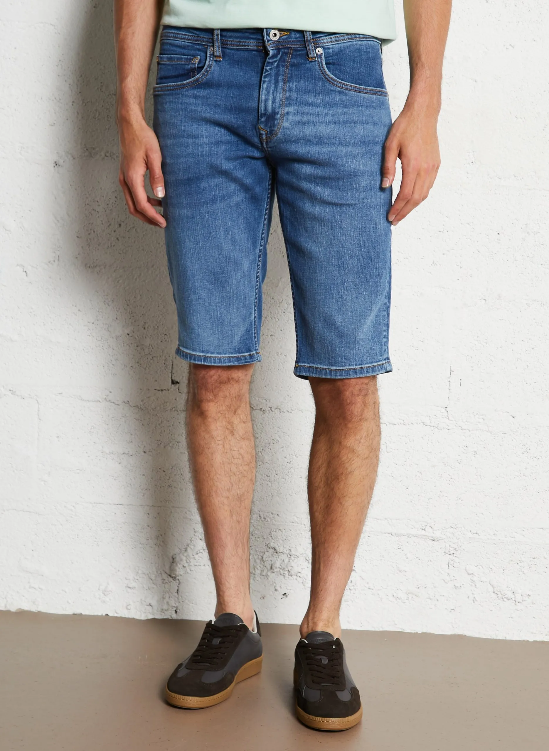 Alesdes - Jeansshorts aus Stretchbaumwolle Blau