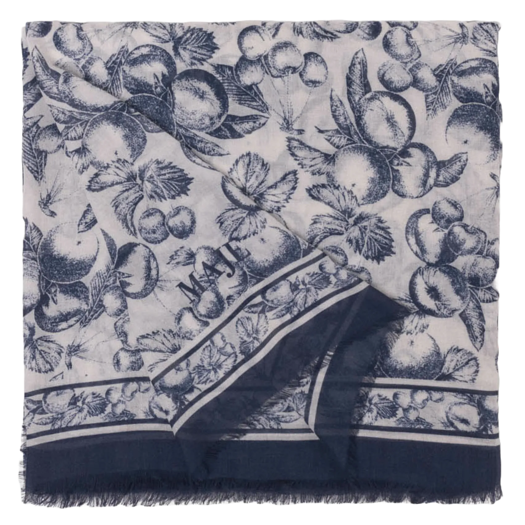 Quadratisches Tuch mit Mustern Blau