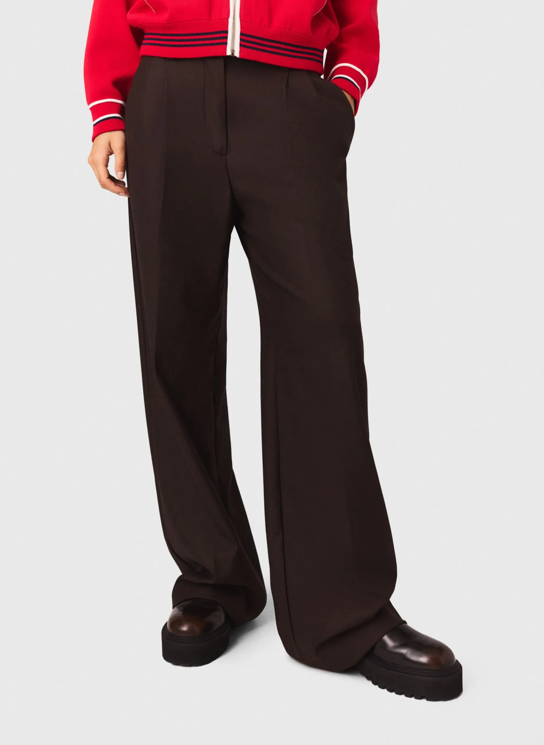 Bügelfaltenhose Braun