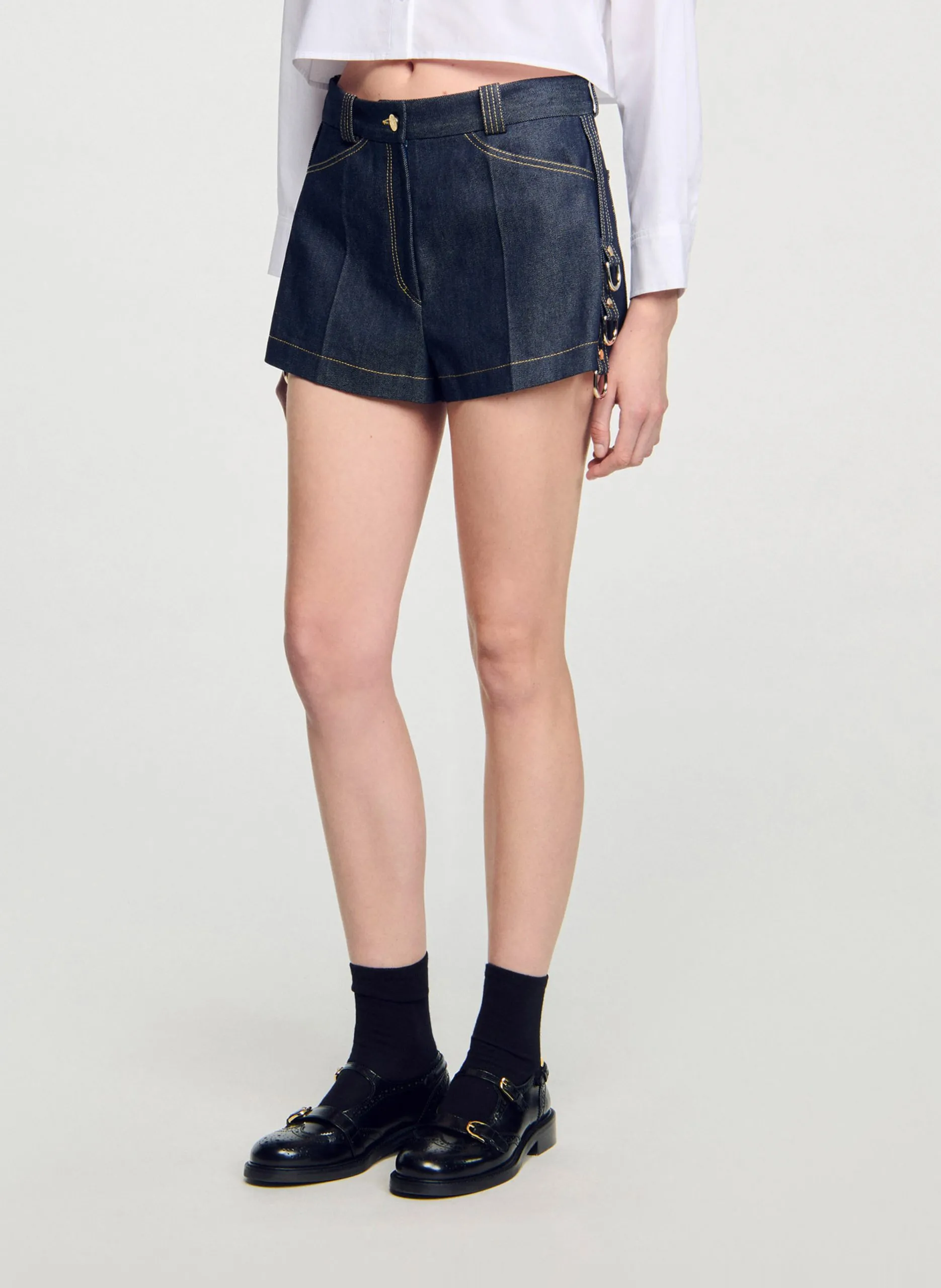 Denim-Shorts Blau