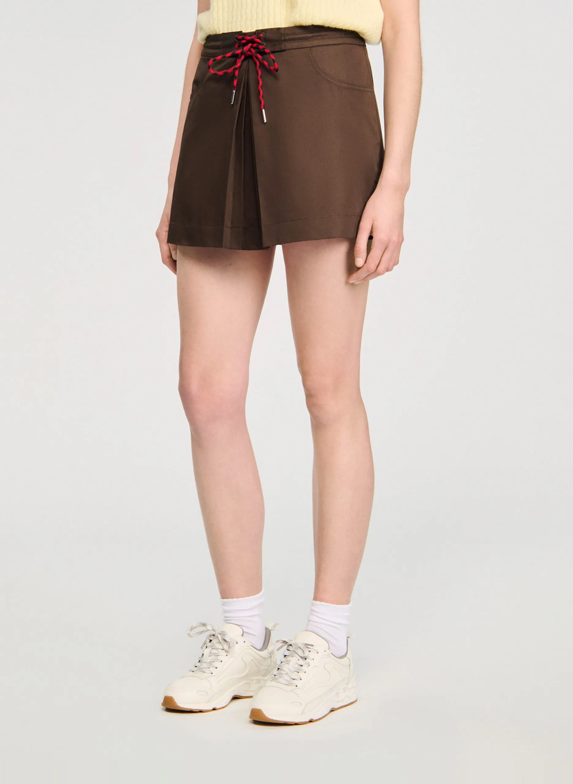 Skort aus Baumwoll-Mix Braun