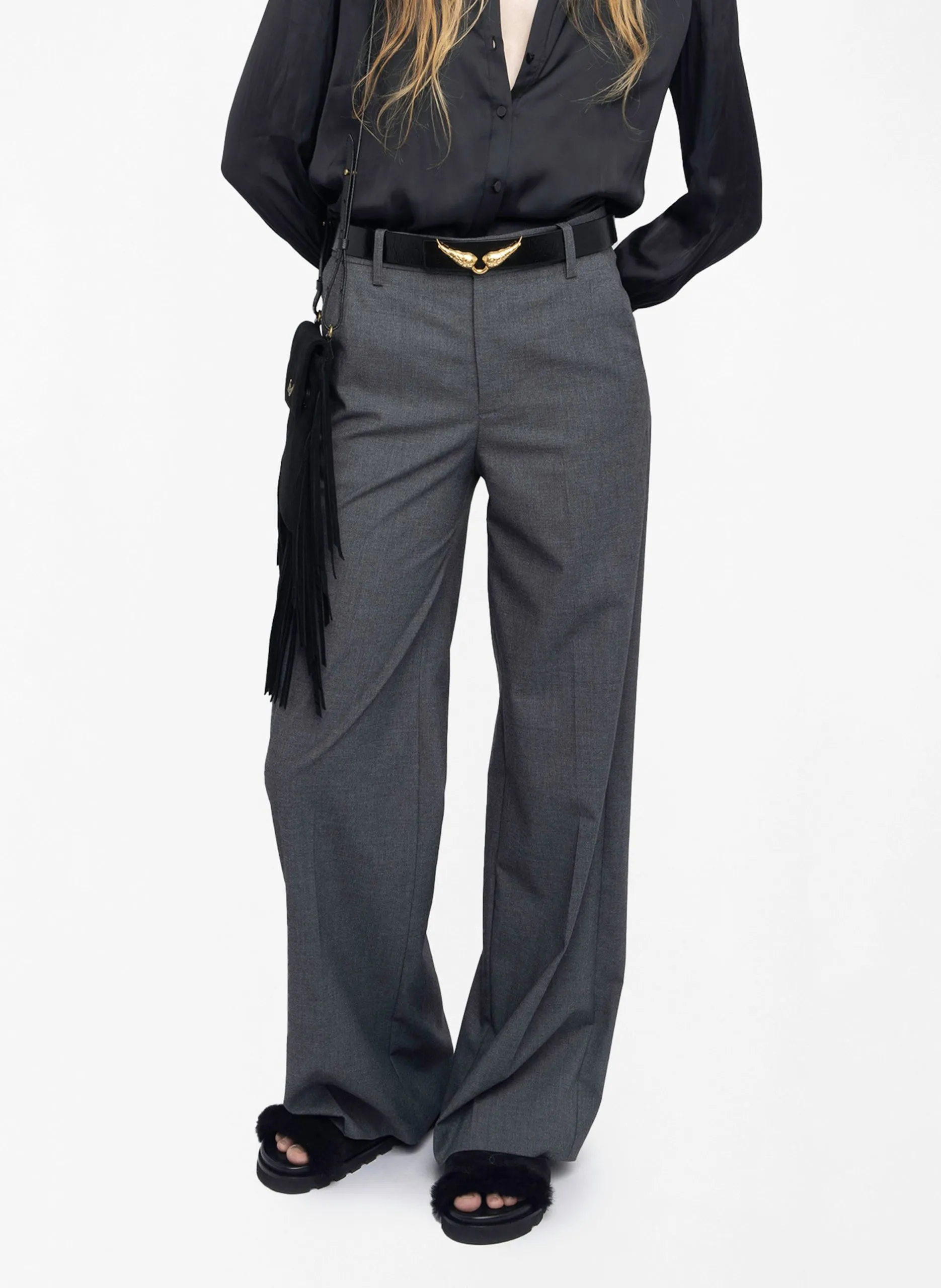 Weite Anzughose Grau PANOL