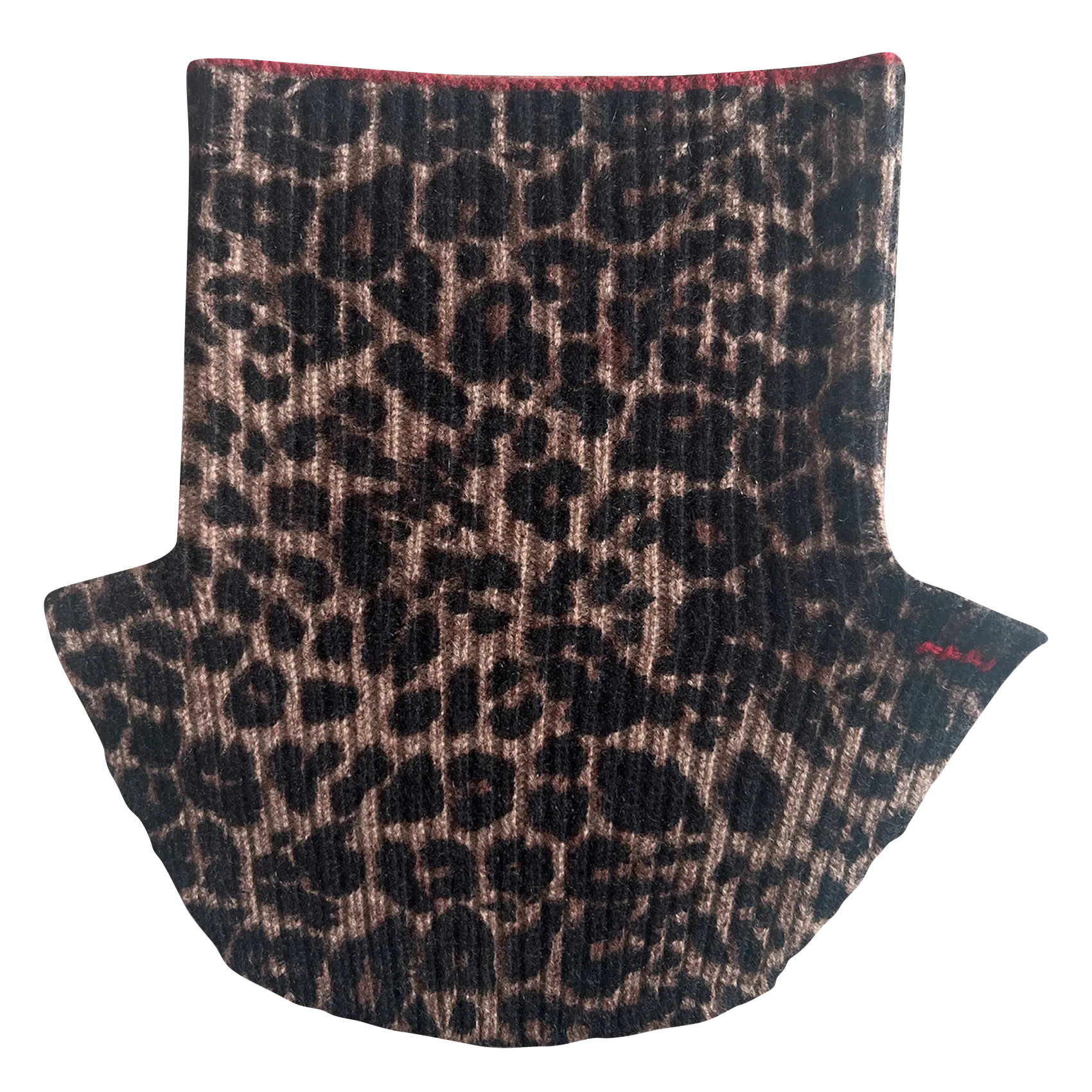 Abnehmbarer Kragen aus Kaschmir mit Print Braun