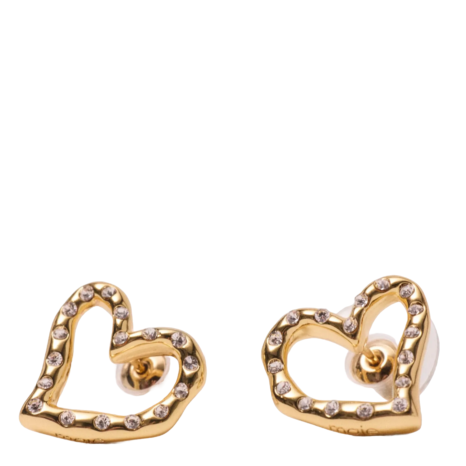 Herzformige Ohrringe Golden