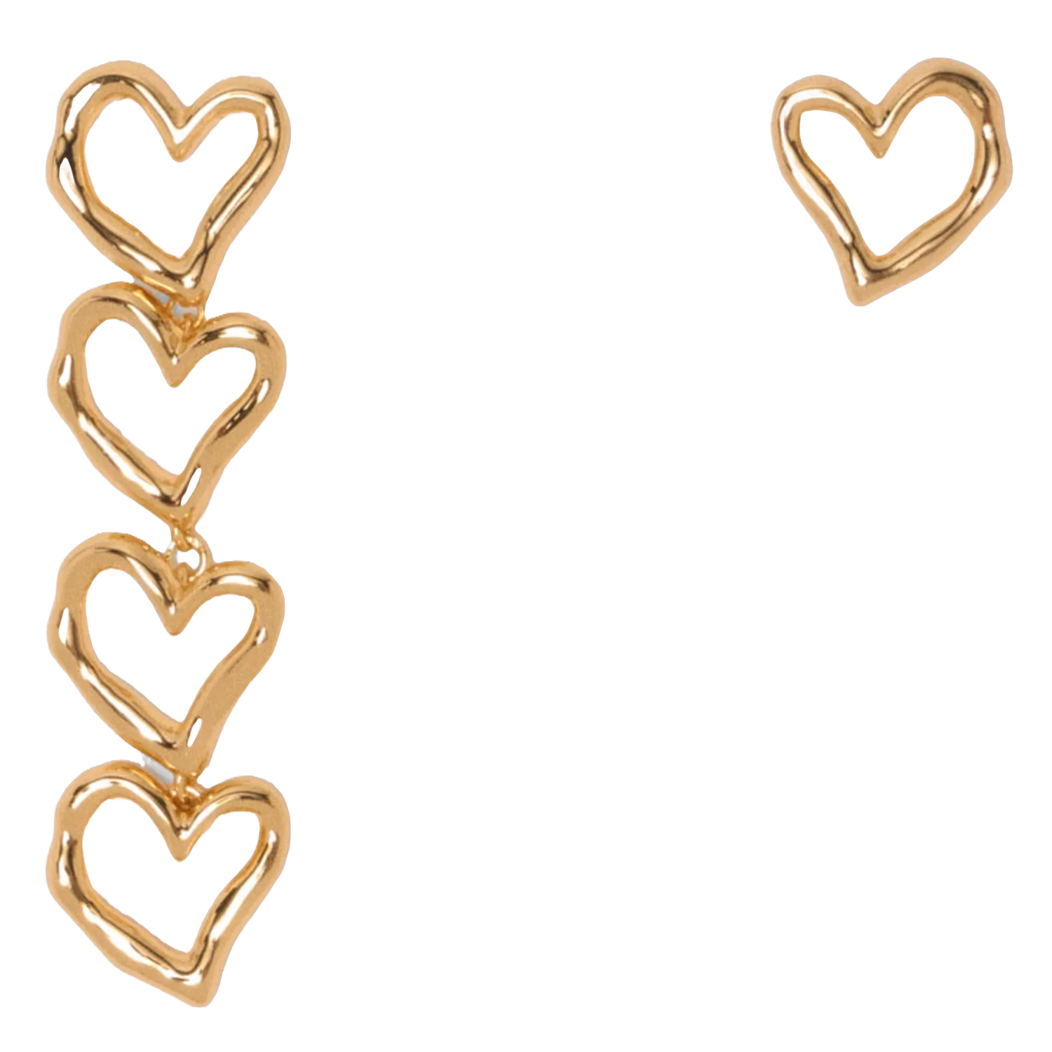 Herz-Ohrringe Golden