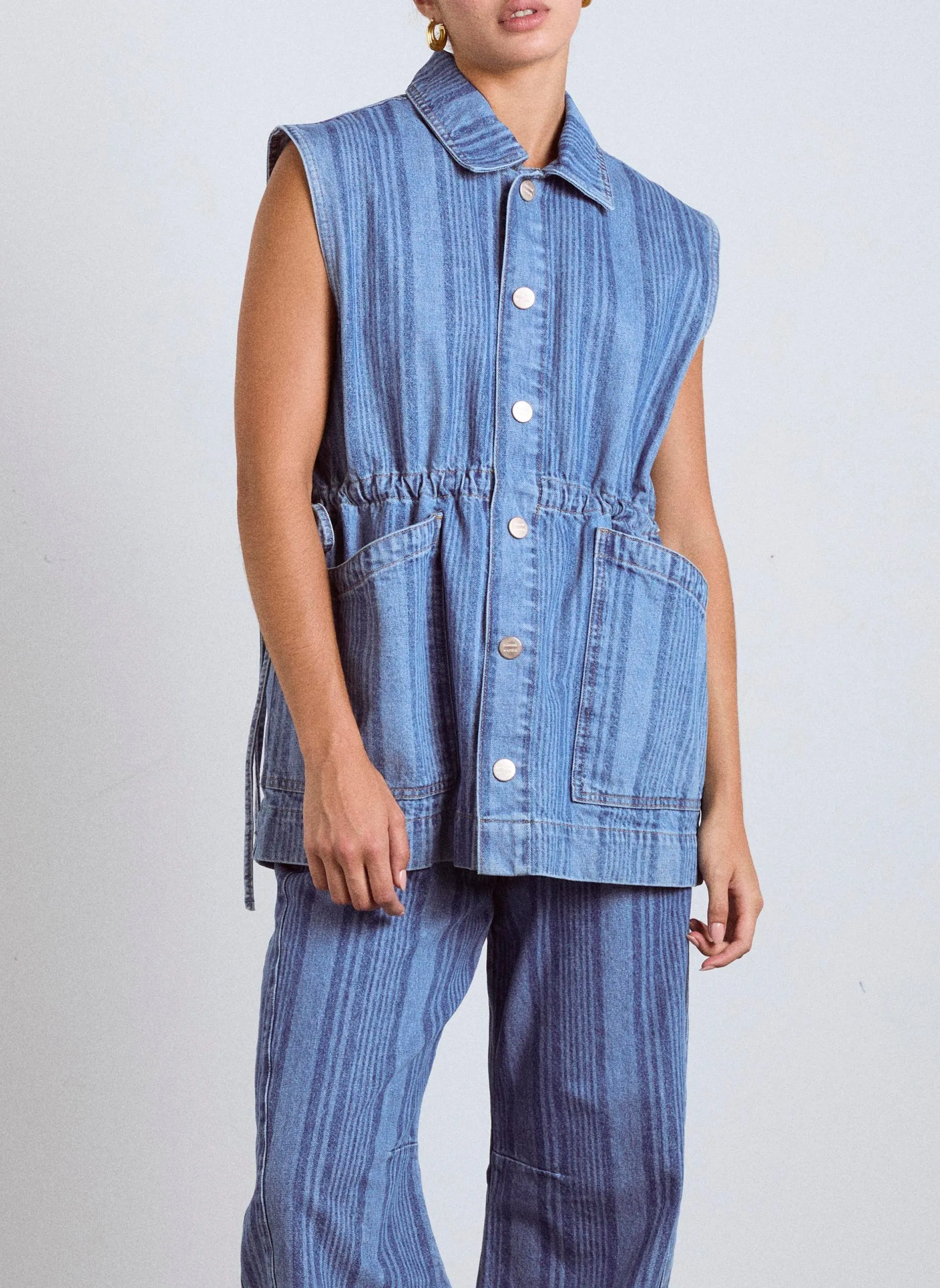 Jeansjacke aus Bio-Baumwolle Blau HERA