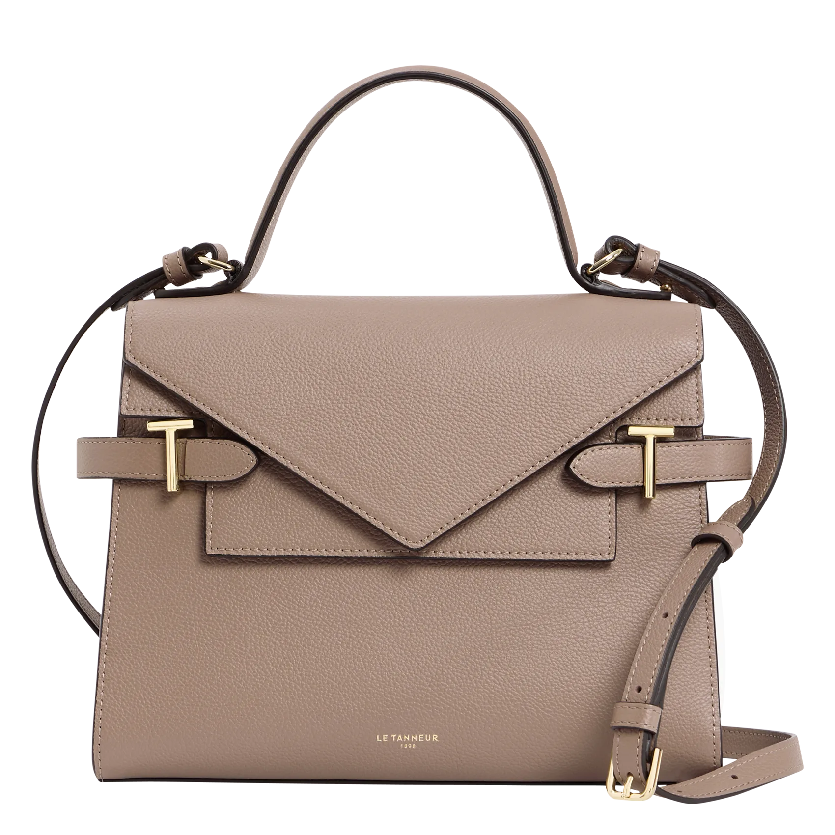 Brieftasche aus Leder Grau EMILIE