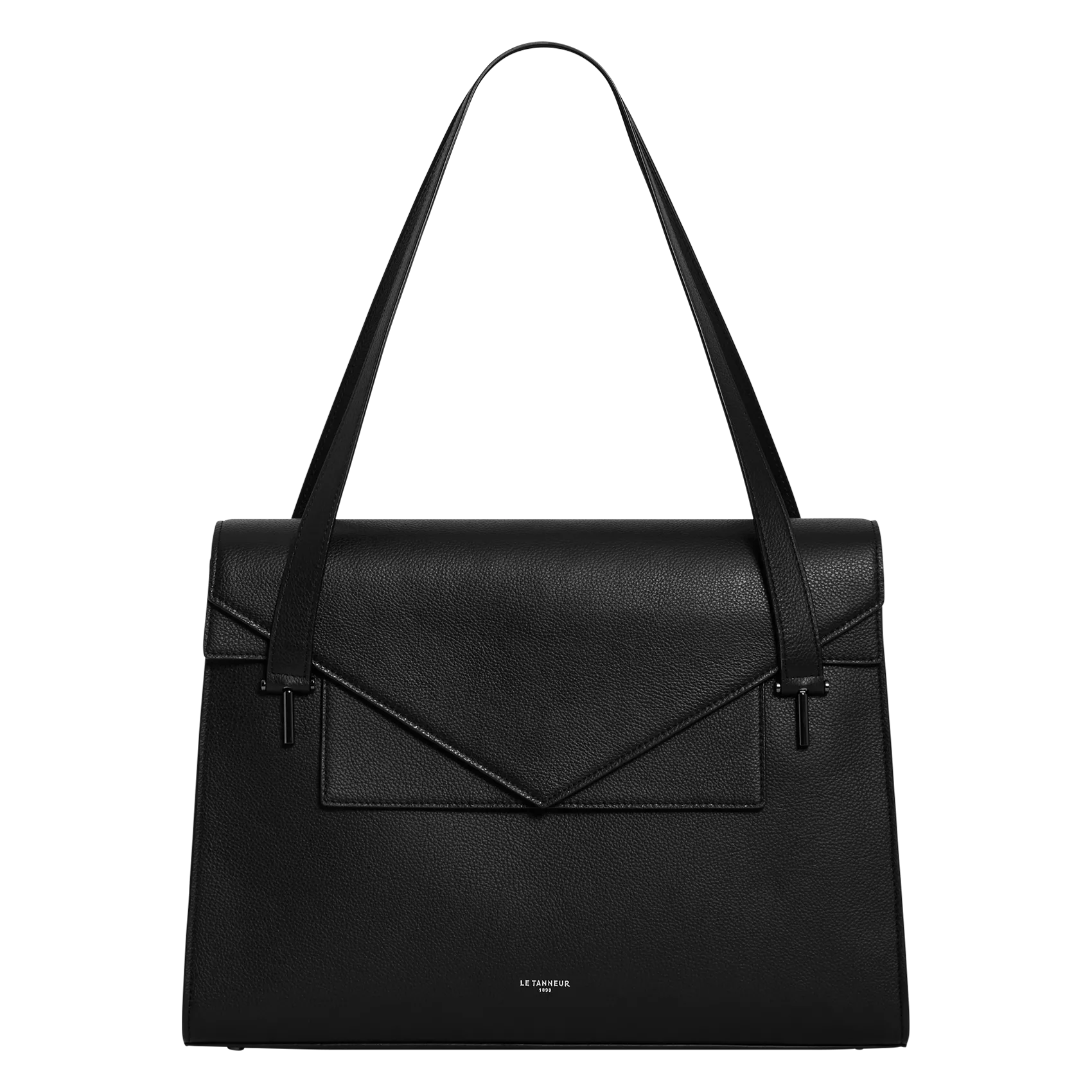 Dokumententasche aus Leder Schwarz EMILIE