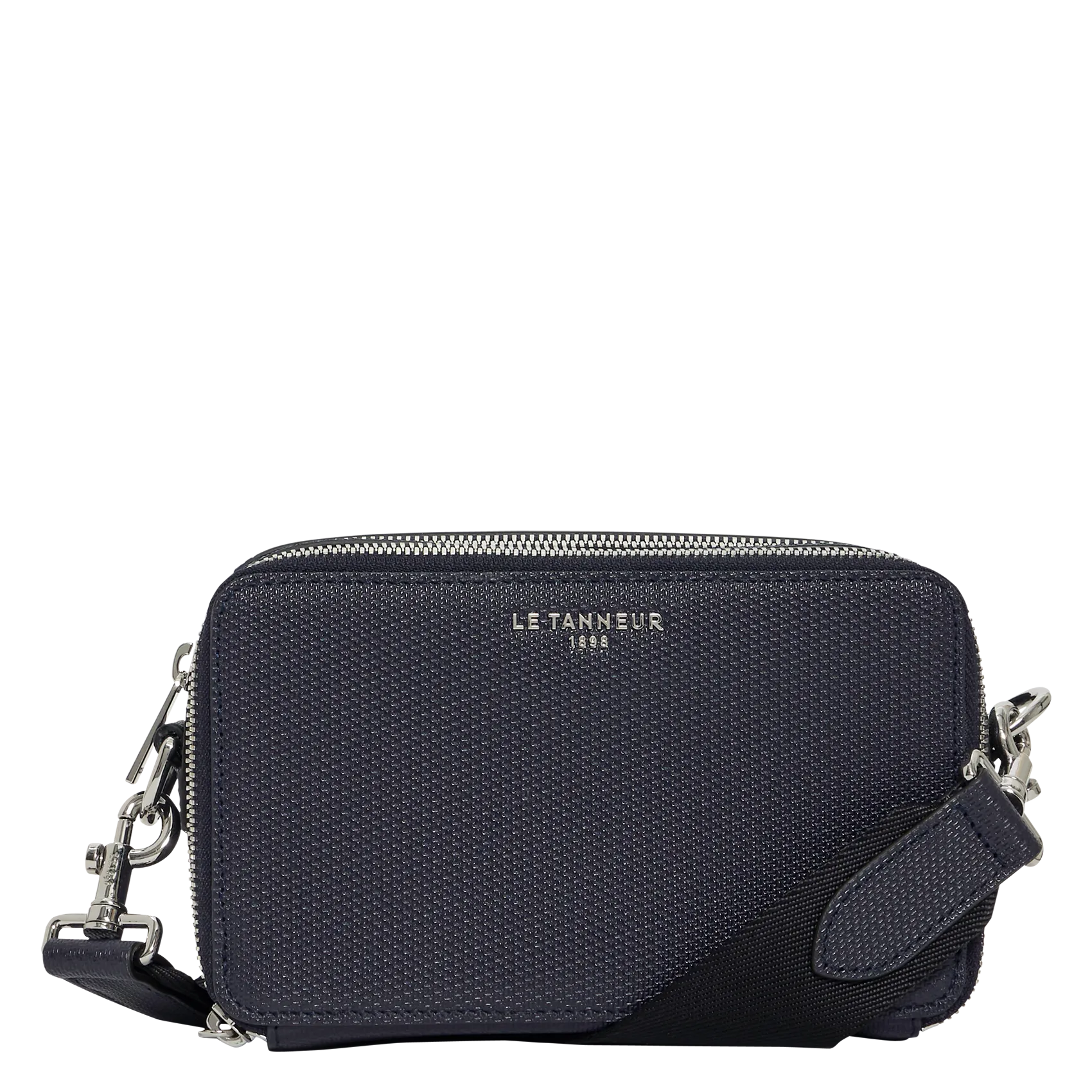 Brieftasche mit Reißverschluss aus Leder Blau EMILE