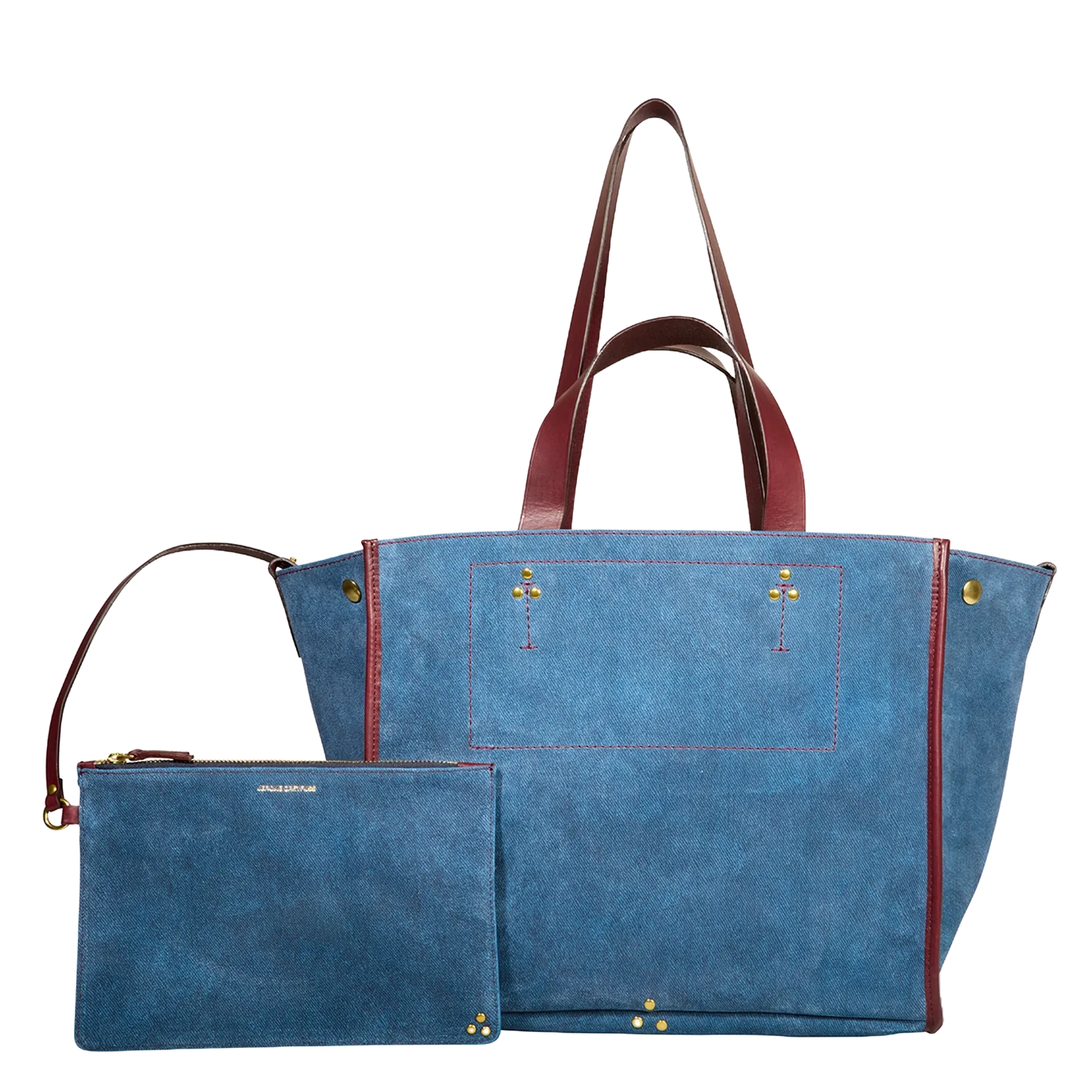 Denim Shopper-Tasche Blau LEON M