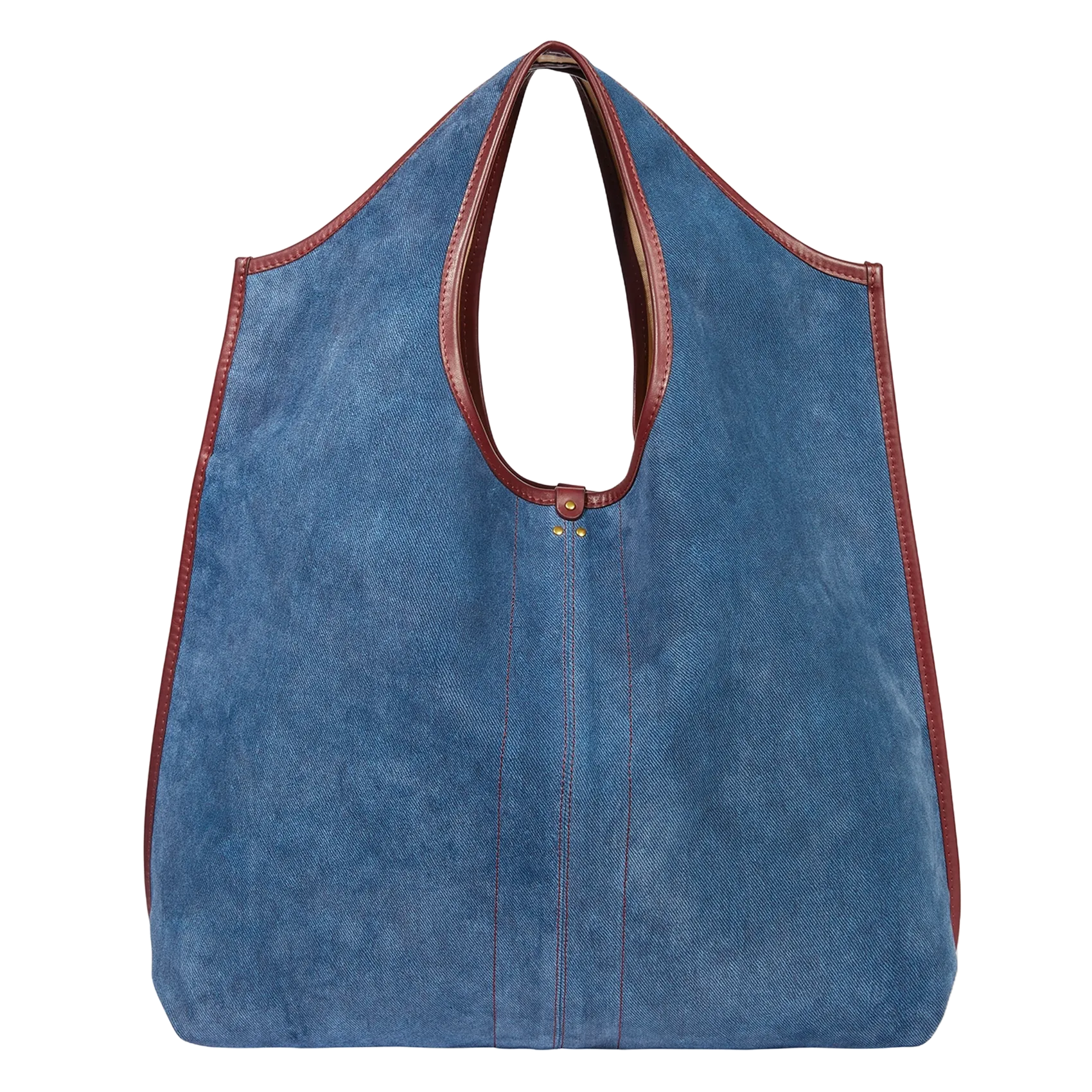 Tasche aus gemischtem Leder Blau PACO