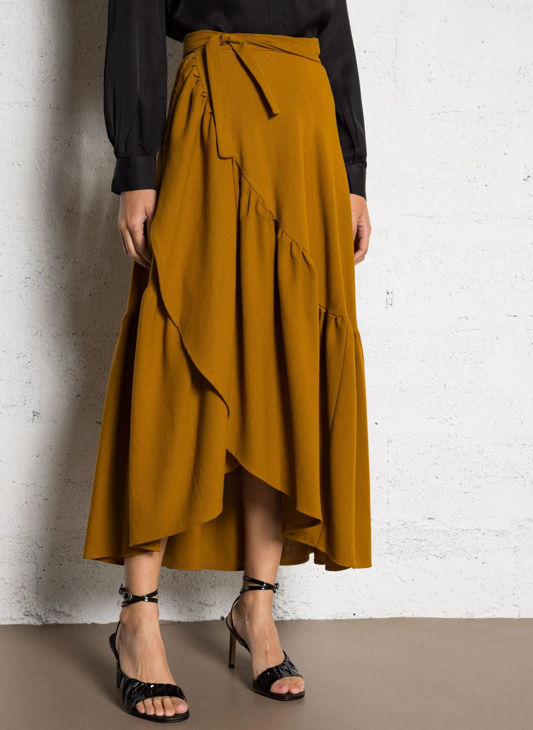 Langer Leinenrock Braun HILO