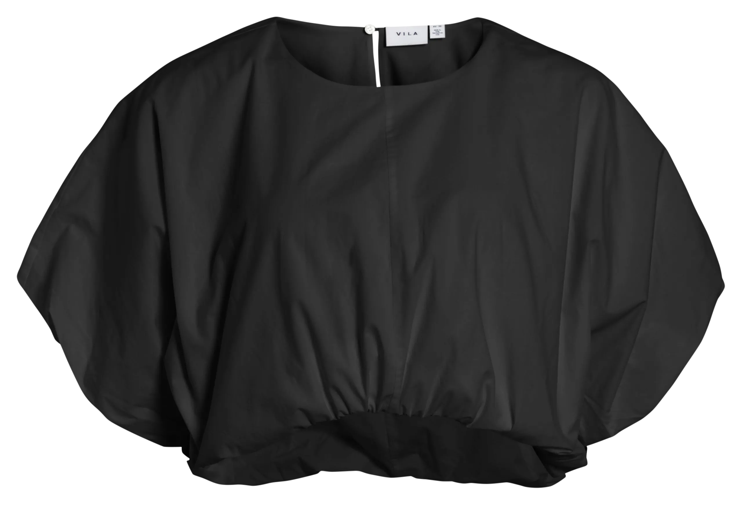 Oversize-Top aus Bio-Baumwolle Schwarz BALUNI