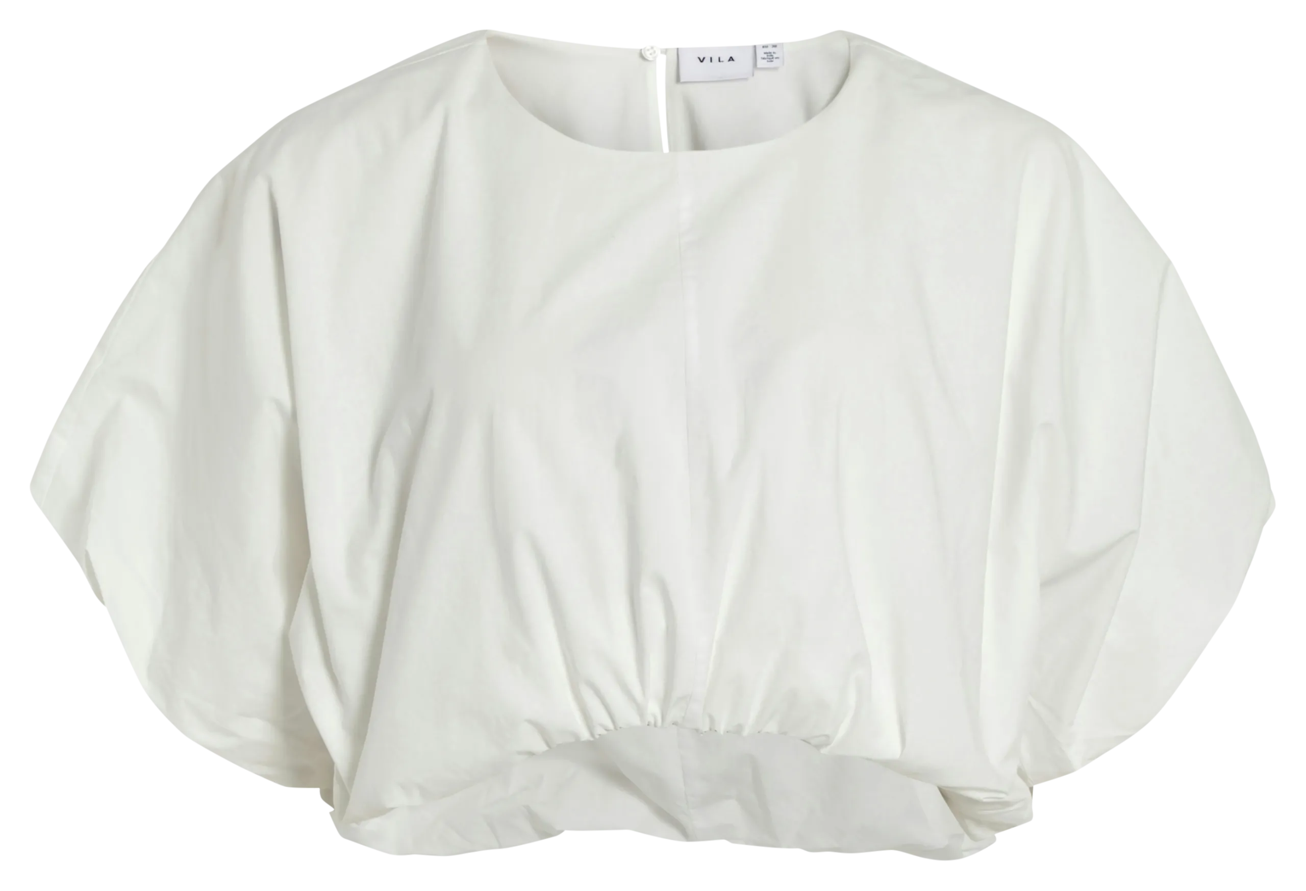 Oversize-Top aus Bio-Baumwolle Weiss BALUNI