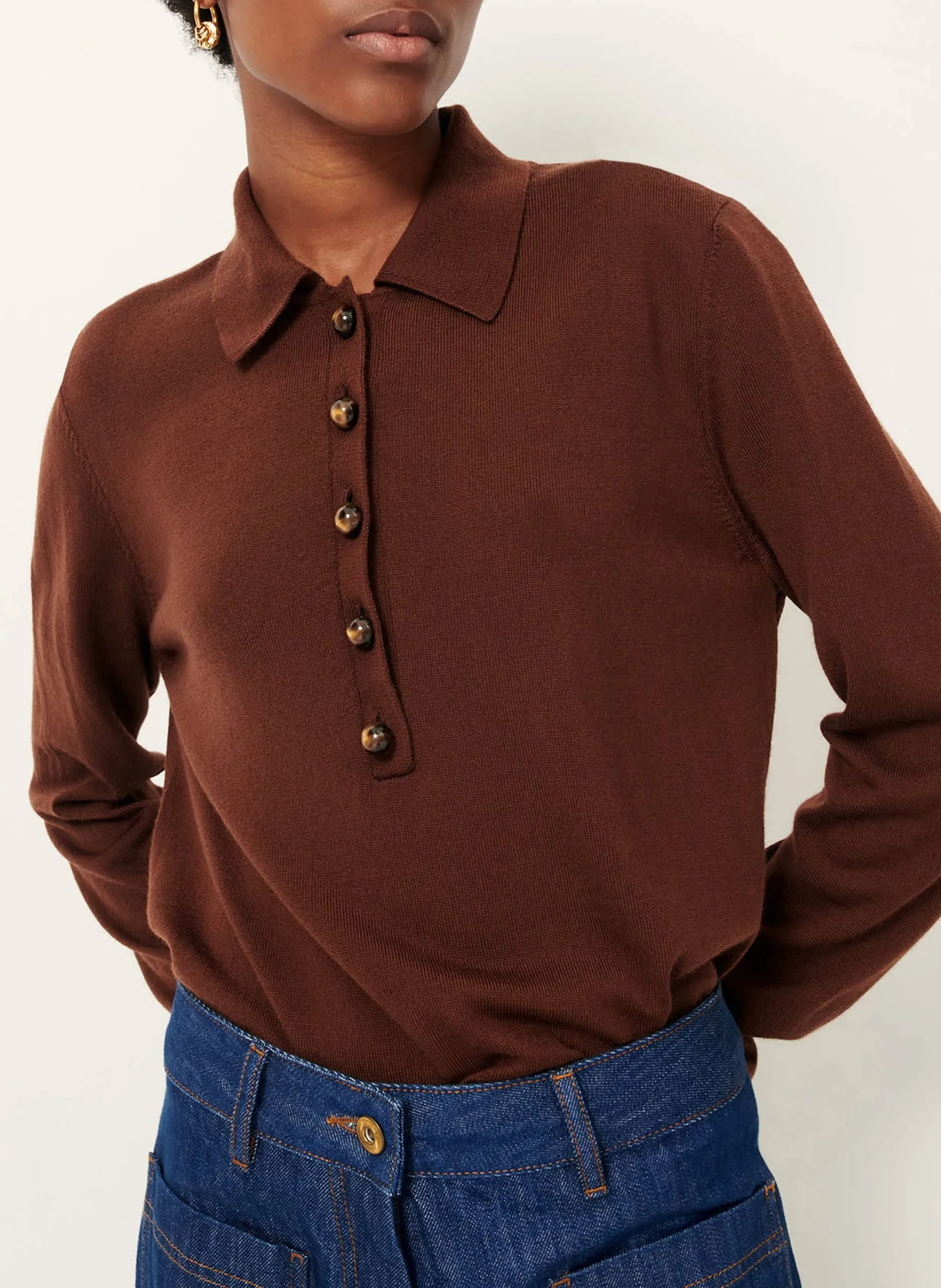 Wollpolo Braun YANAKA