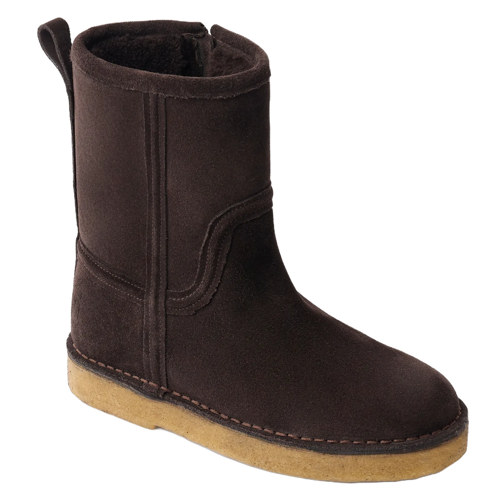 Gefütterte Wildlederstiefel Braun TEXAS