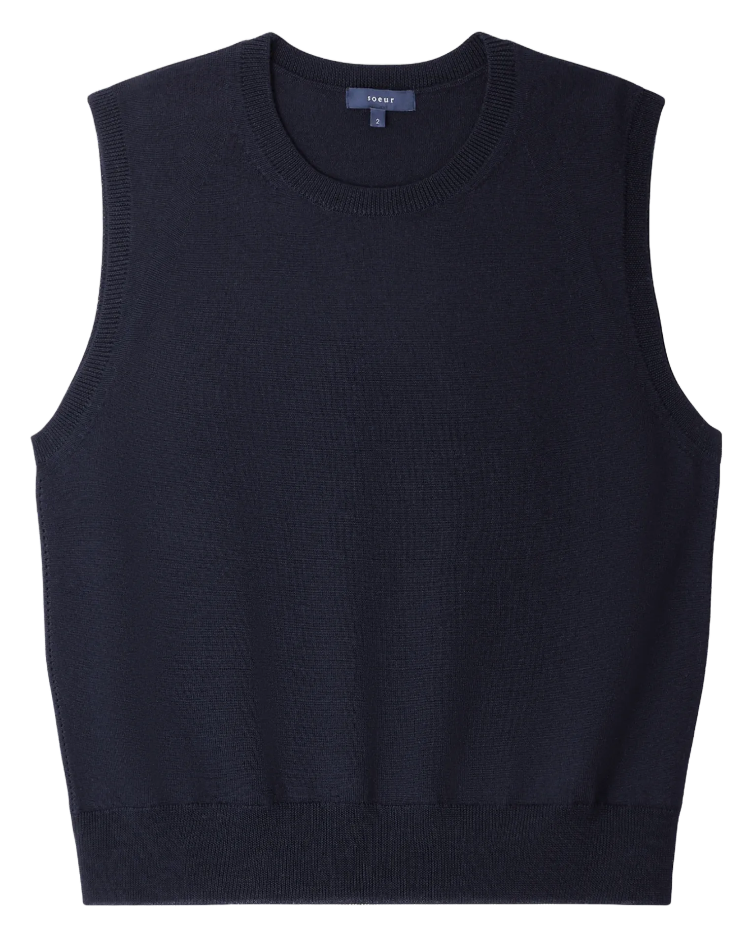 Ärmelloses Merinowollpullover mit Rundhalsausschnitt Blau FARGO