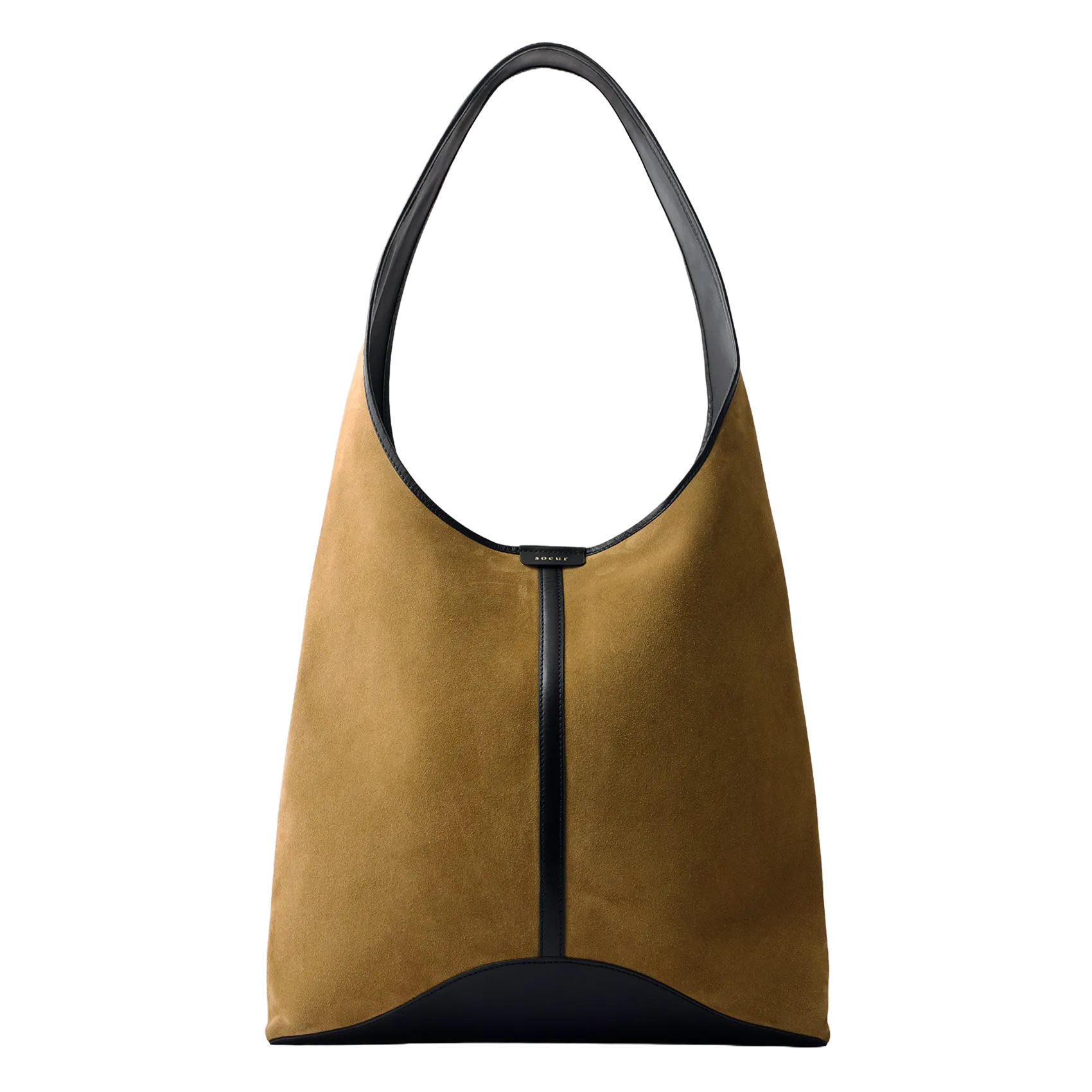 Weiche Shopper-Tasche aus Veloursleder Braun DELICE