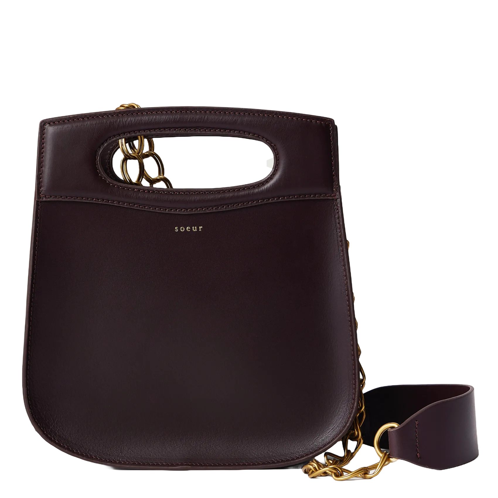 Umhängetasche aus Vachetteleder Braun CHERI