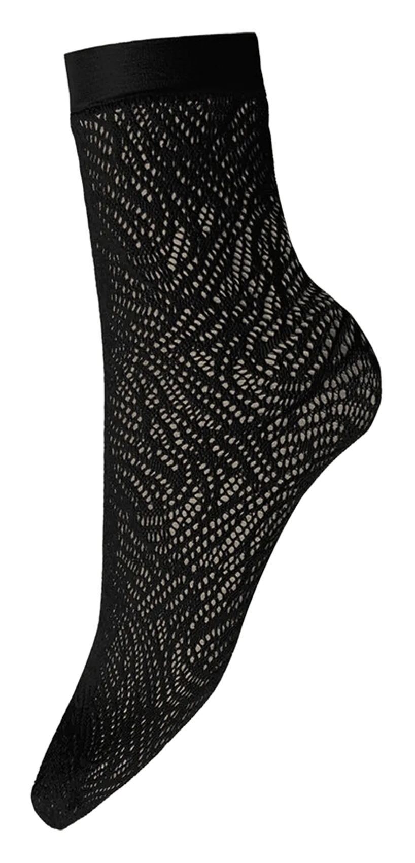 Halbhohe Spitzensocken Schwarz MACRO