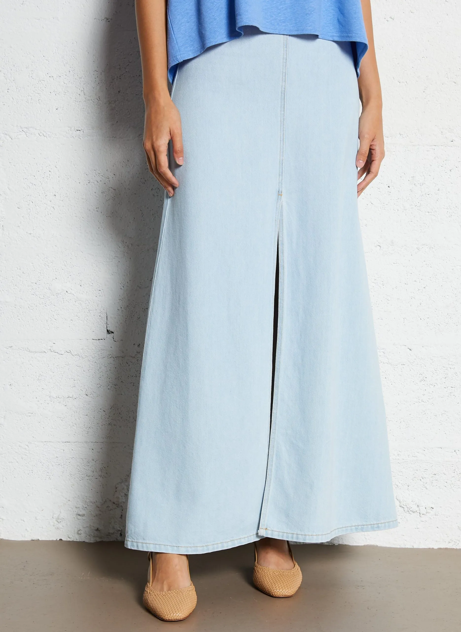 Langer Jeansrock Blau JODIE