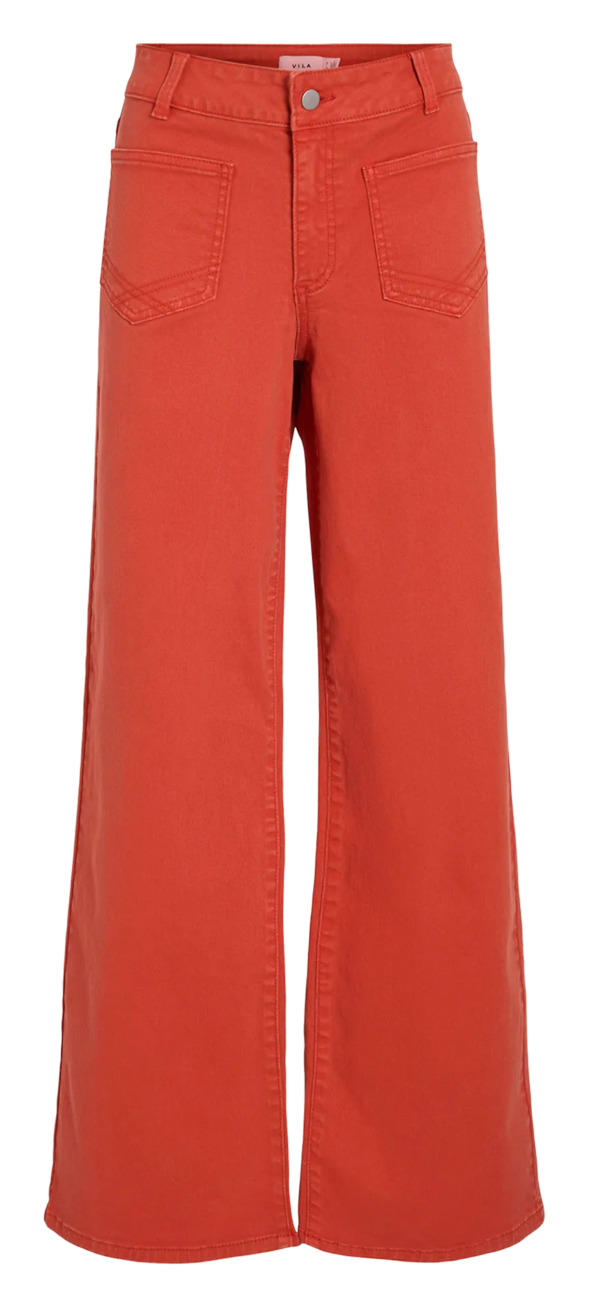 Weite Jeans aus Baumwoll-Mix Rot