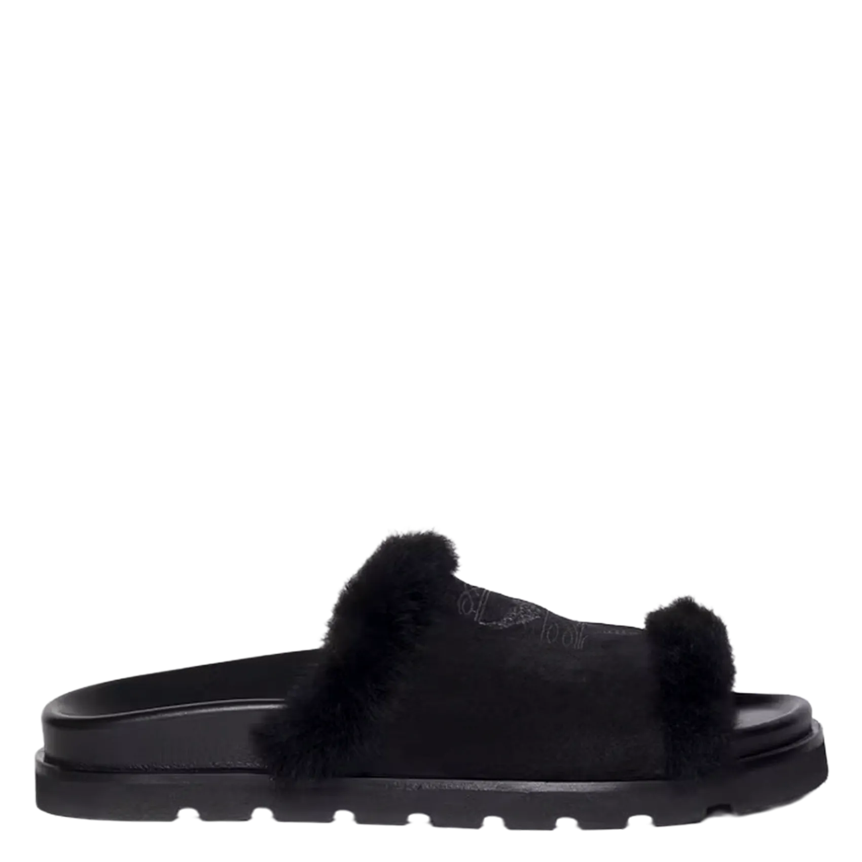 Mules aus Veloursleder Schwarz TEDDY