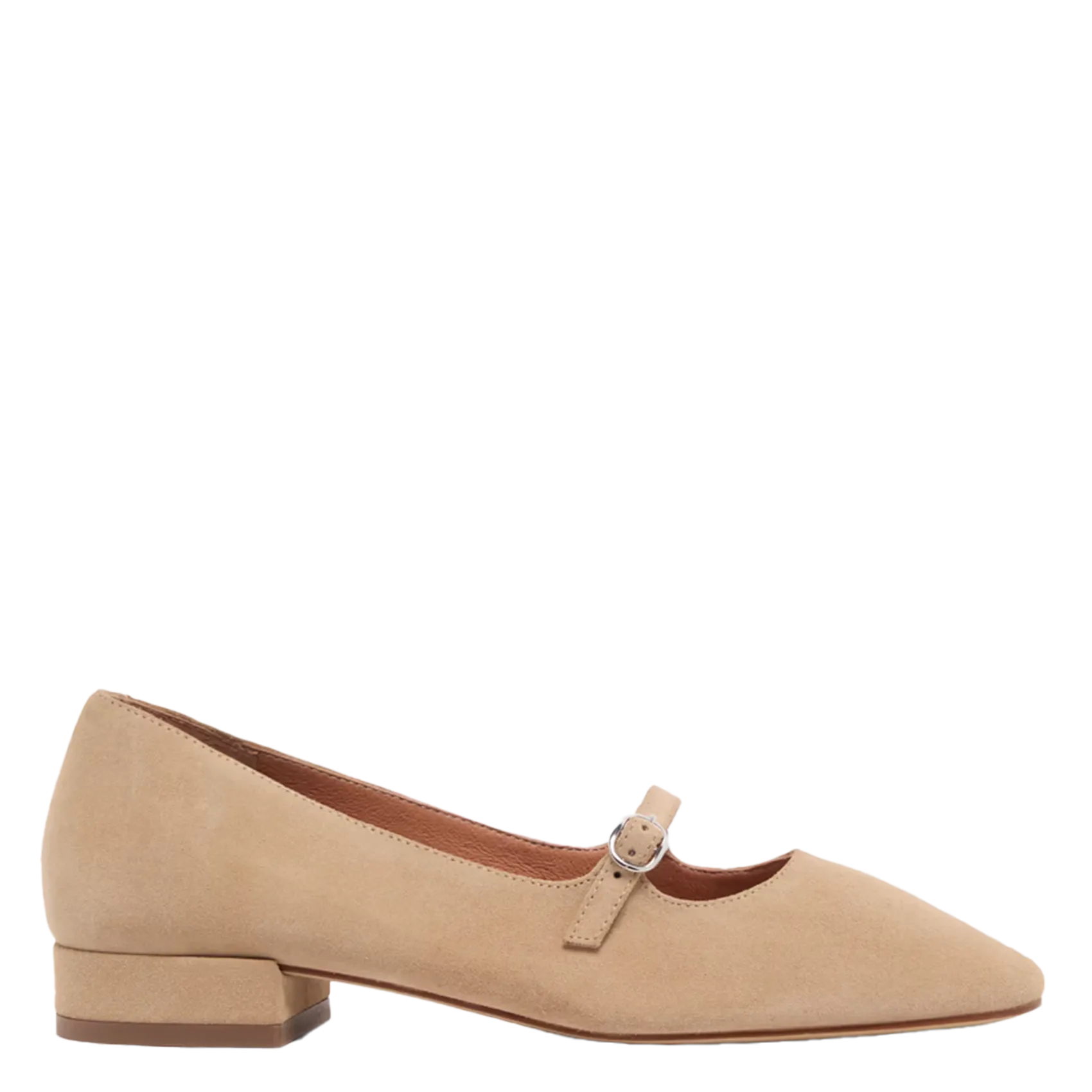 Riemchenschuhe aus Leder Beige DIV