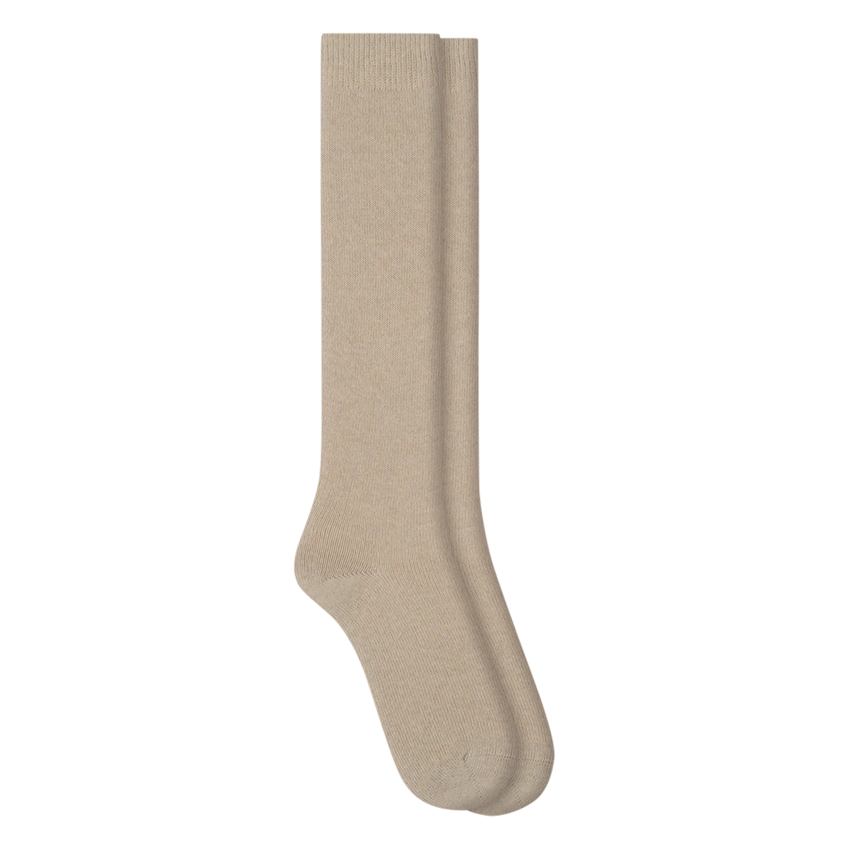 Kniestrümpfe aus Wollmix Beige