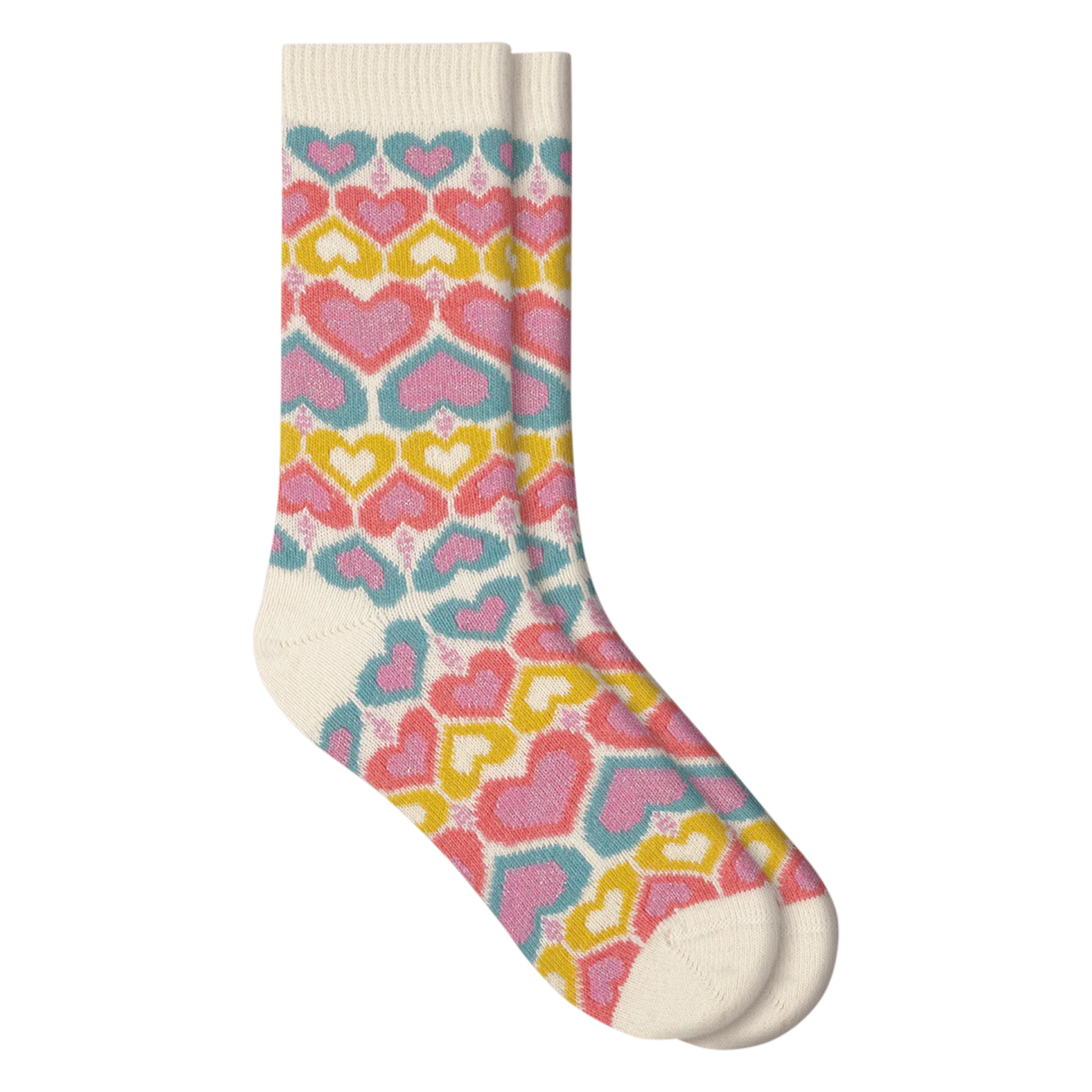 Bedruckte halbhohe Socken Weiss