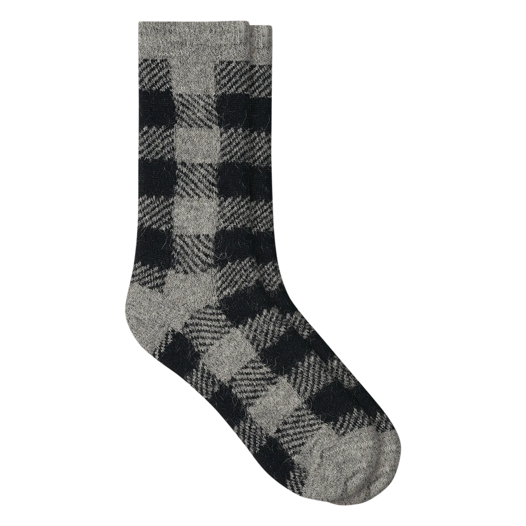 Karierte Socken Grau