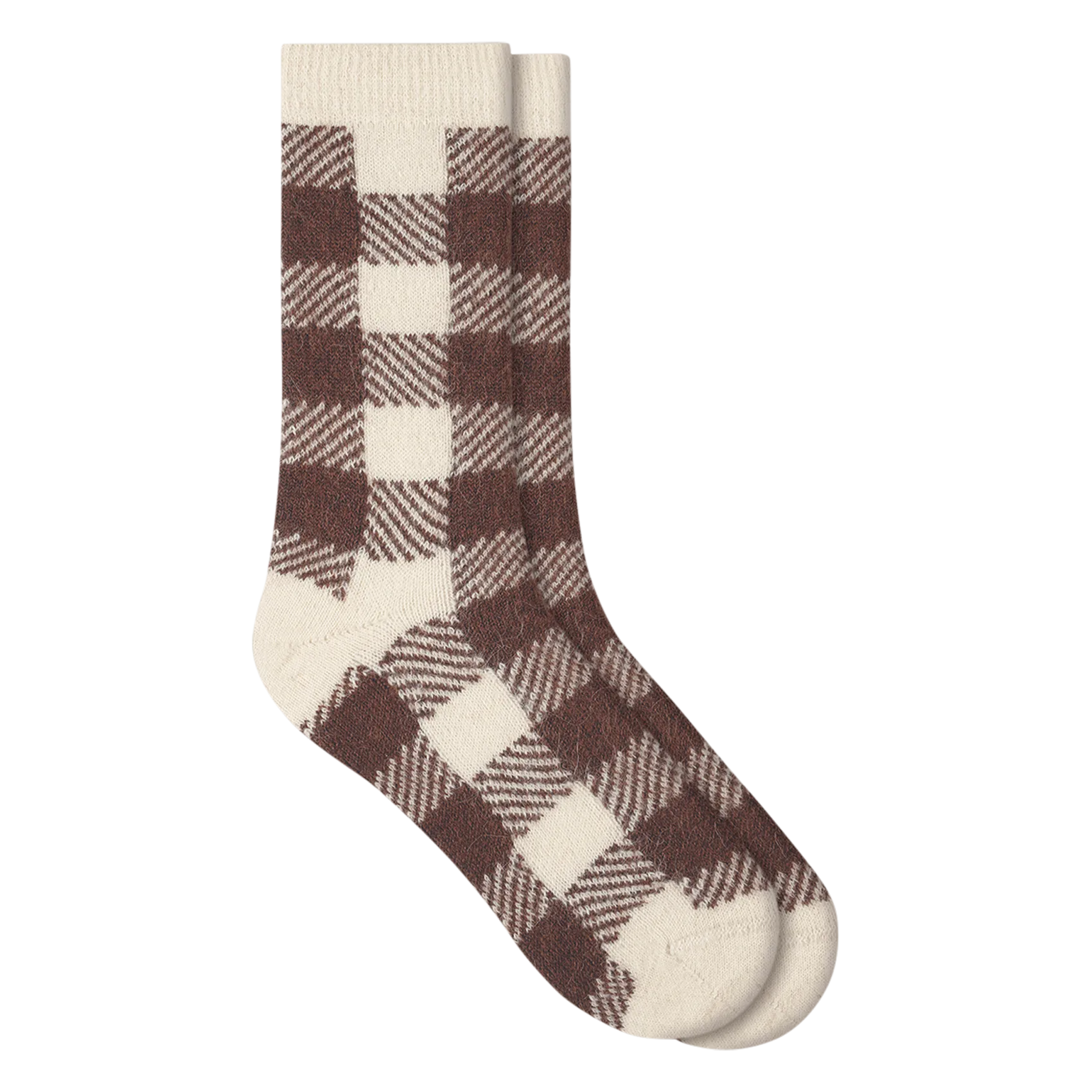 Karierte Socken Weiss