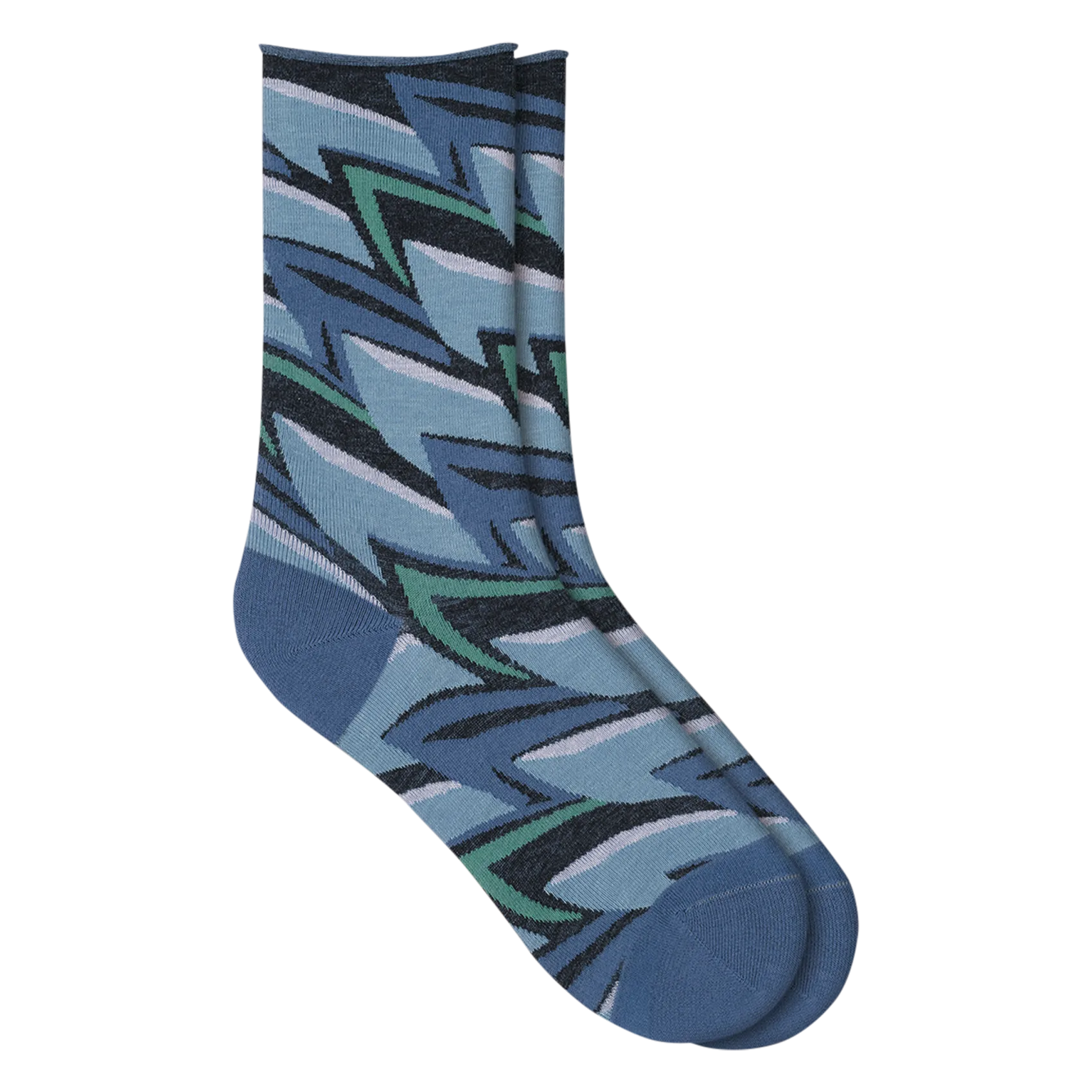 Mittelhohe Socken mit Print Blau