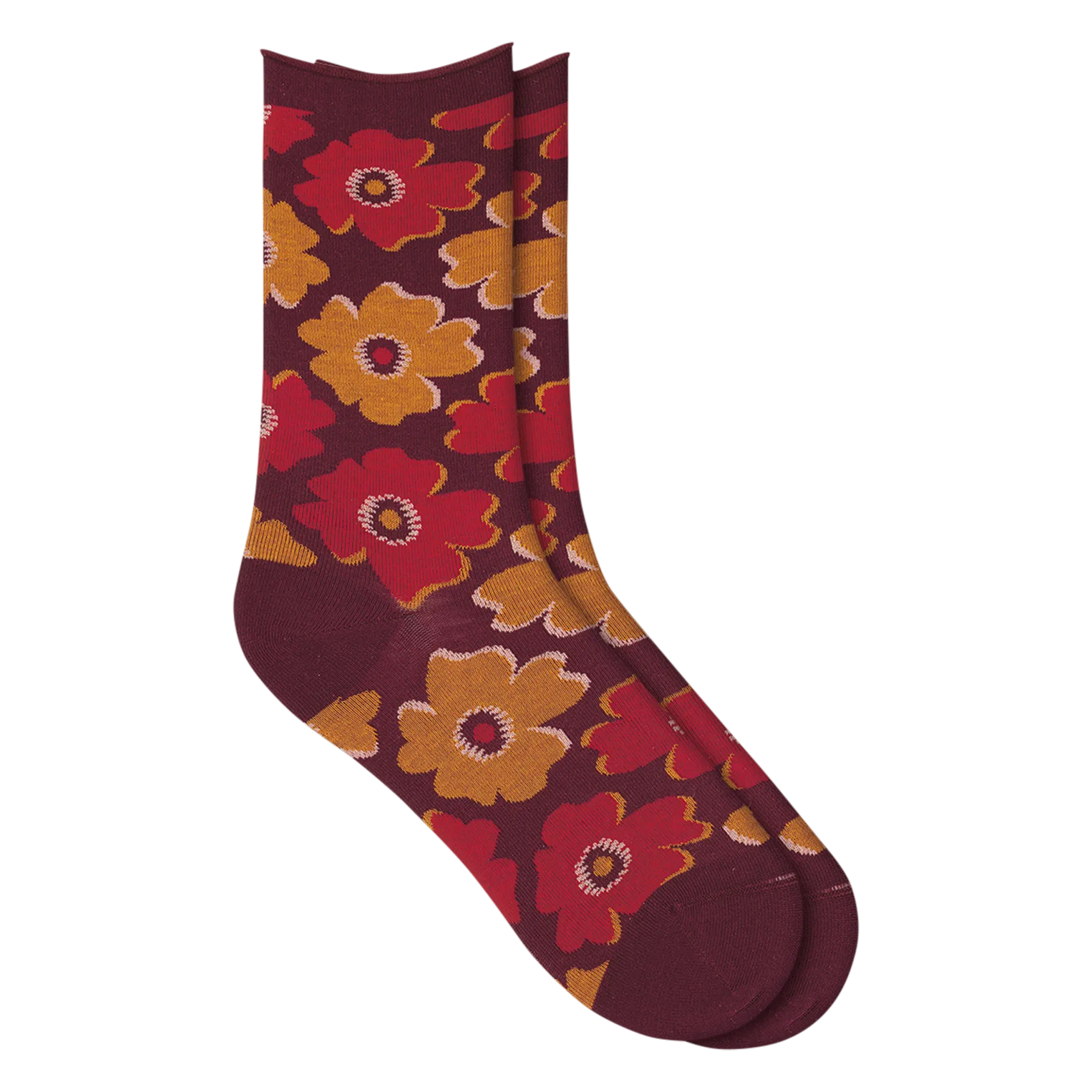 Bedruckte Socken aus Baumwoll-Mix Violett