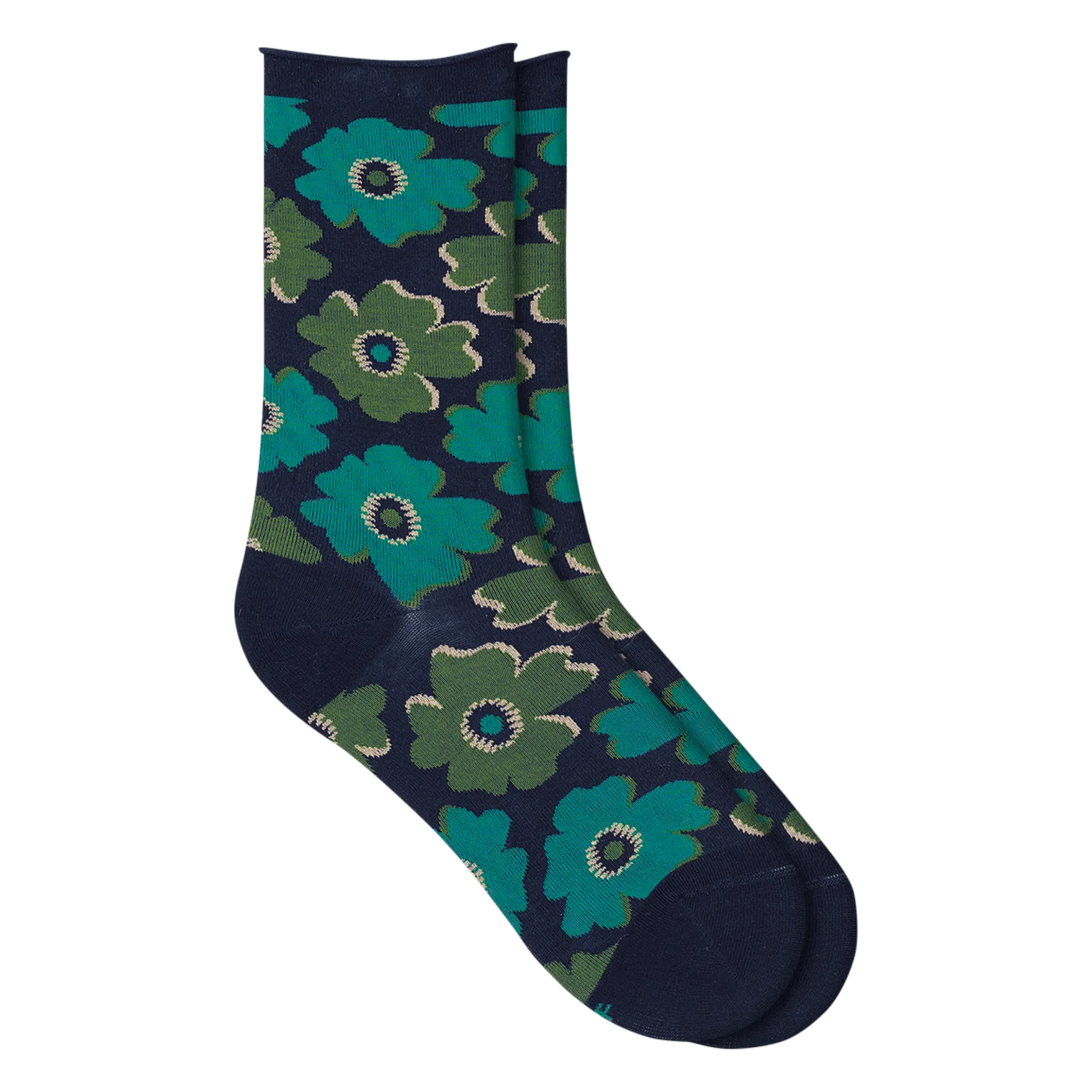 Bedruckte Socken aus Baumwoll-Mix Blau