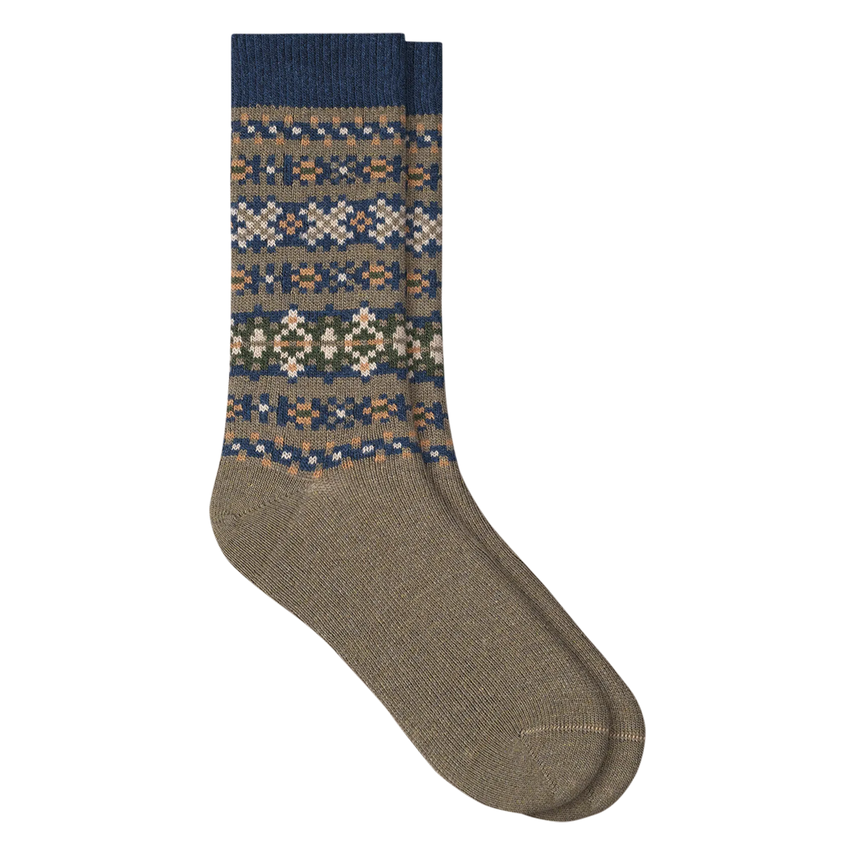 Halbhohe bedruckte Socken Khaki