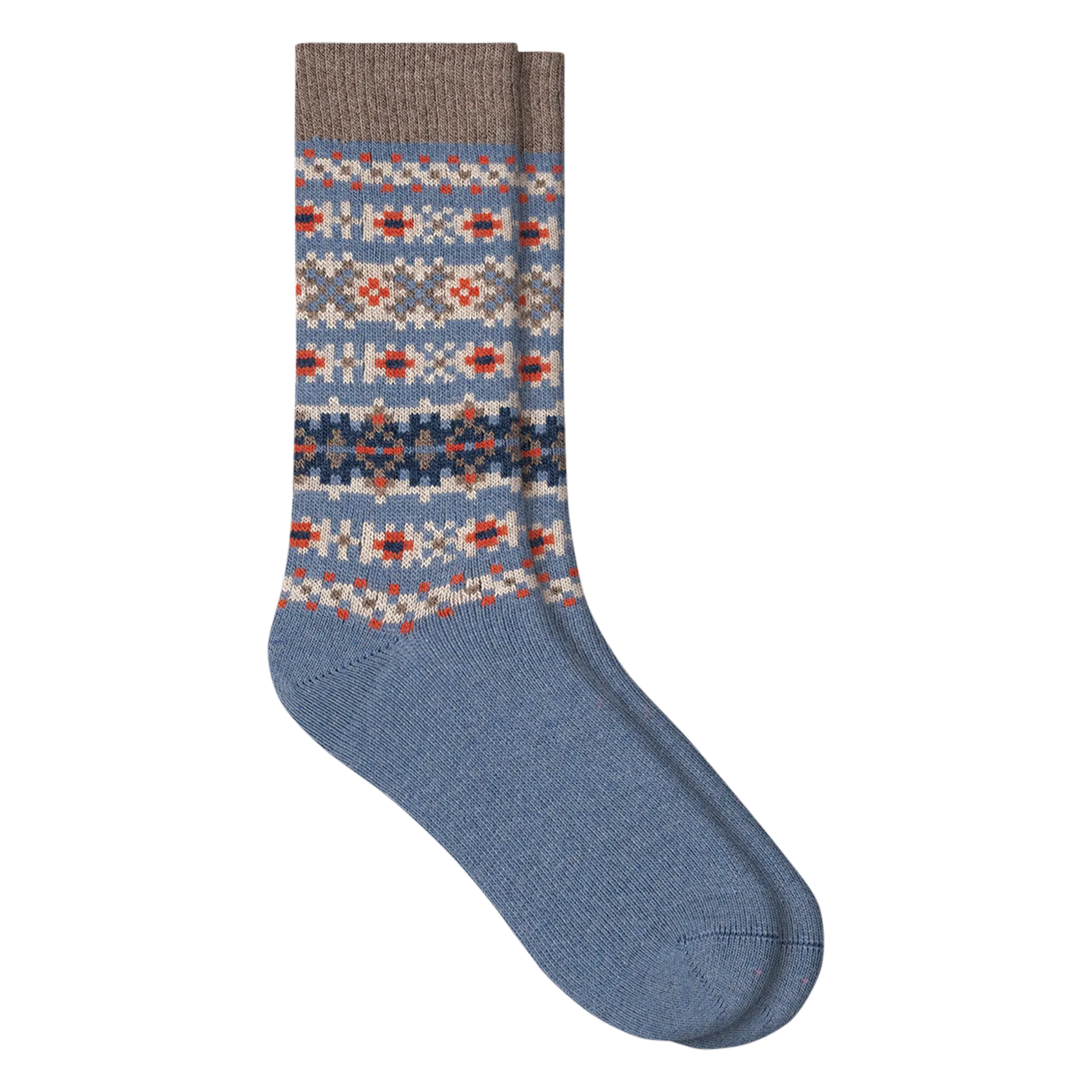 Halbhohe bedruckte Socken Blau