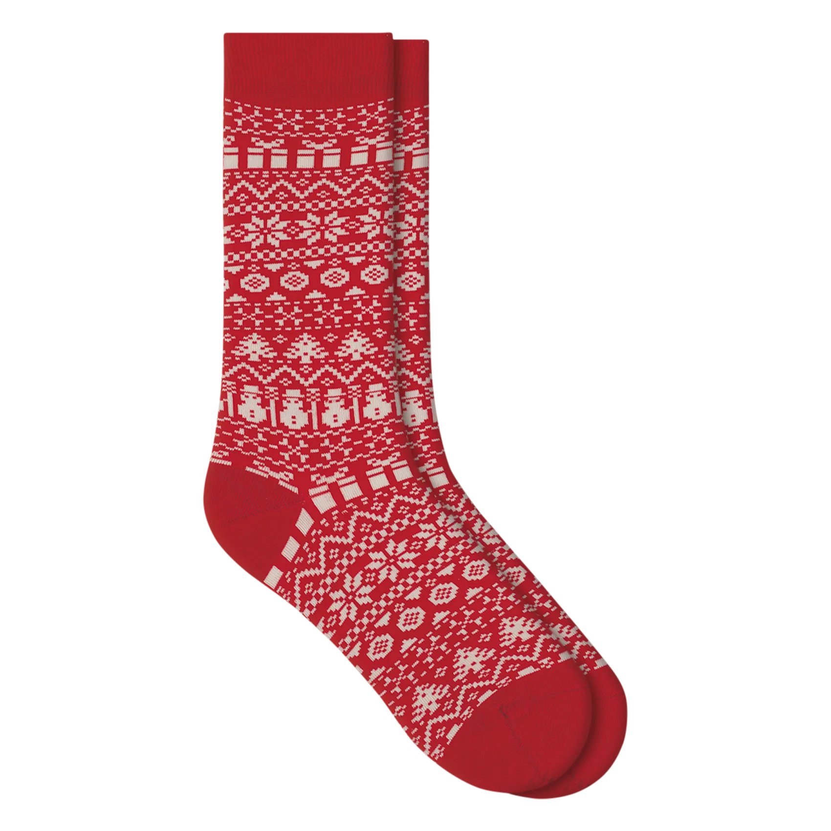 Bedruckte Socken aus Baumwoll-Mix Rot