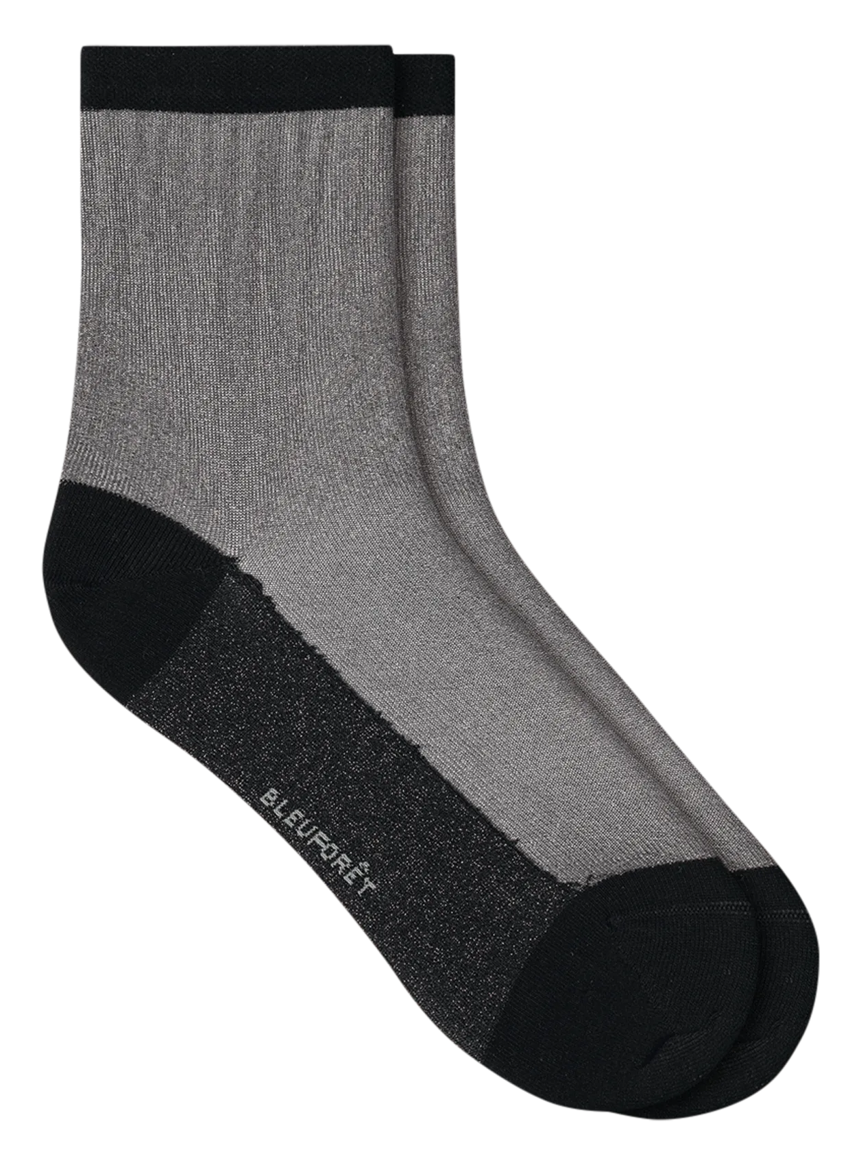 Niedrige metallische Socken Schwarz