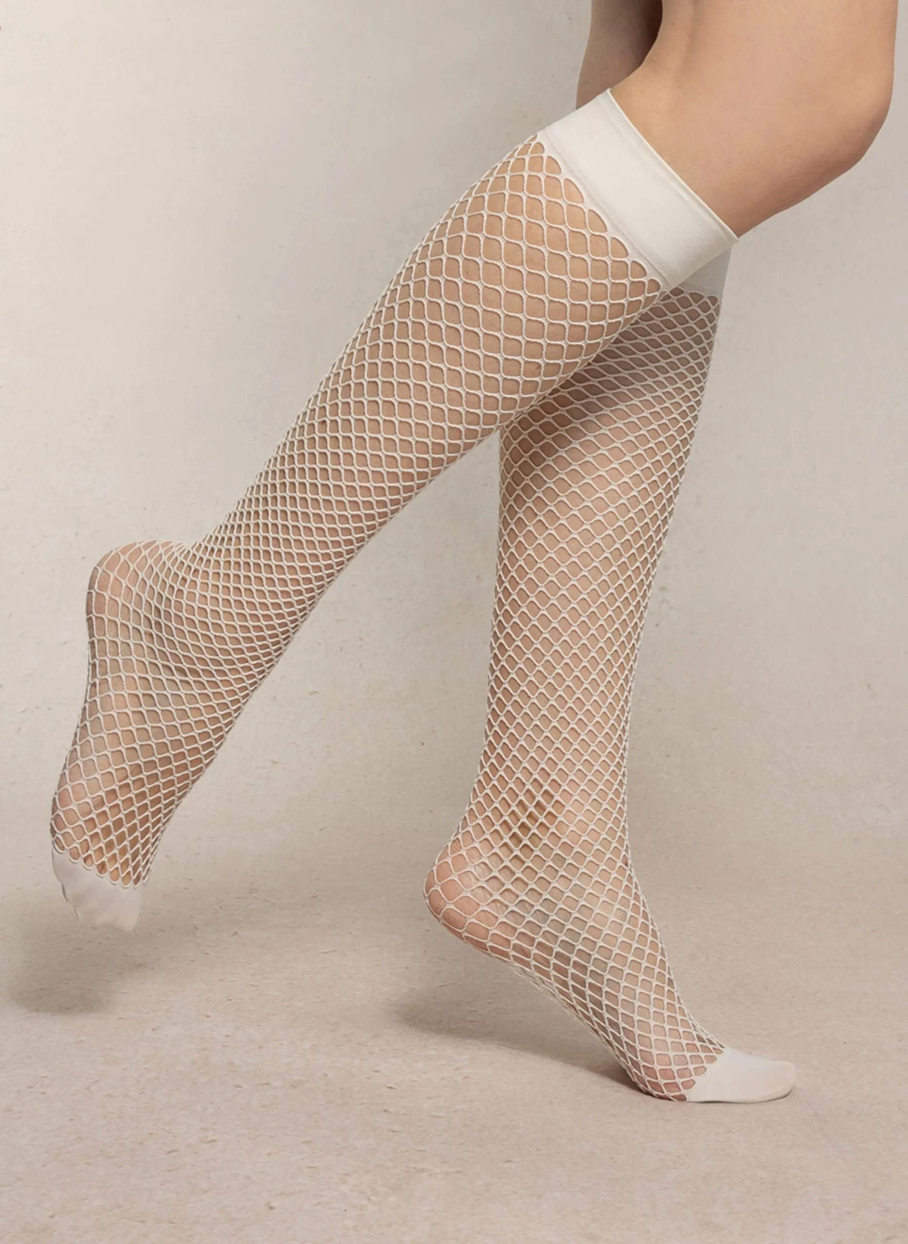 Netzstrümpfe Weiss