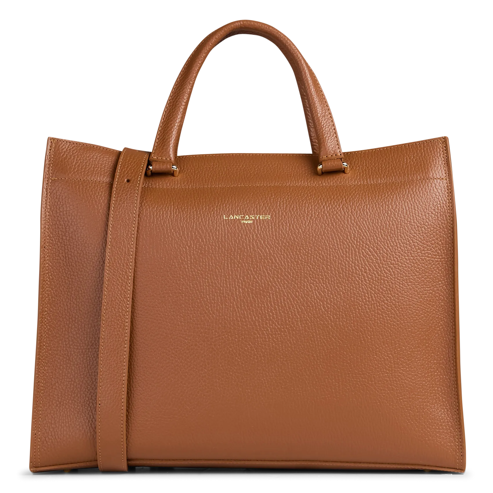 Handtasche aus Leder Braun FOULONNE DOUBLE