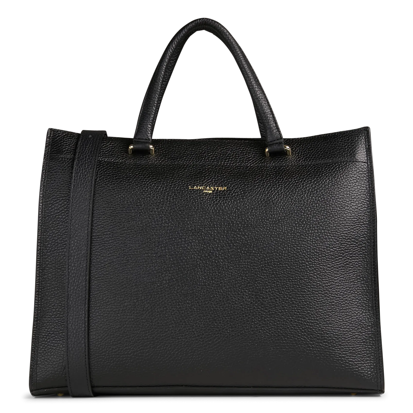 Handtasche aus Leder Schwarz FOULONNE DOUBLE