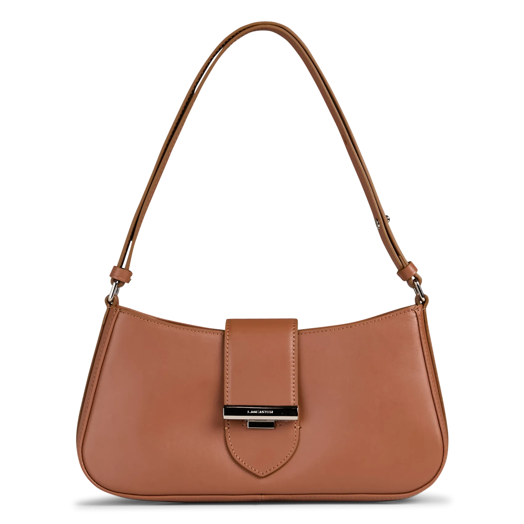 Geschnürte Beuteltasche aus strukturiertem Leder Braun PARIS ILY