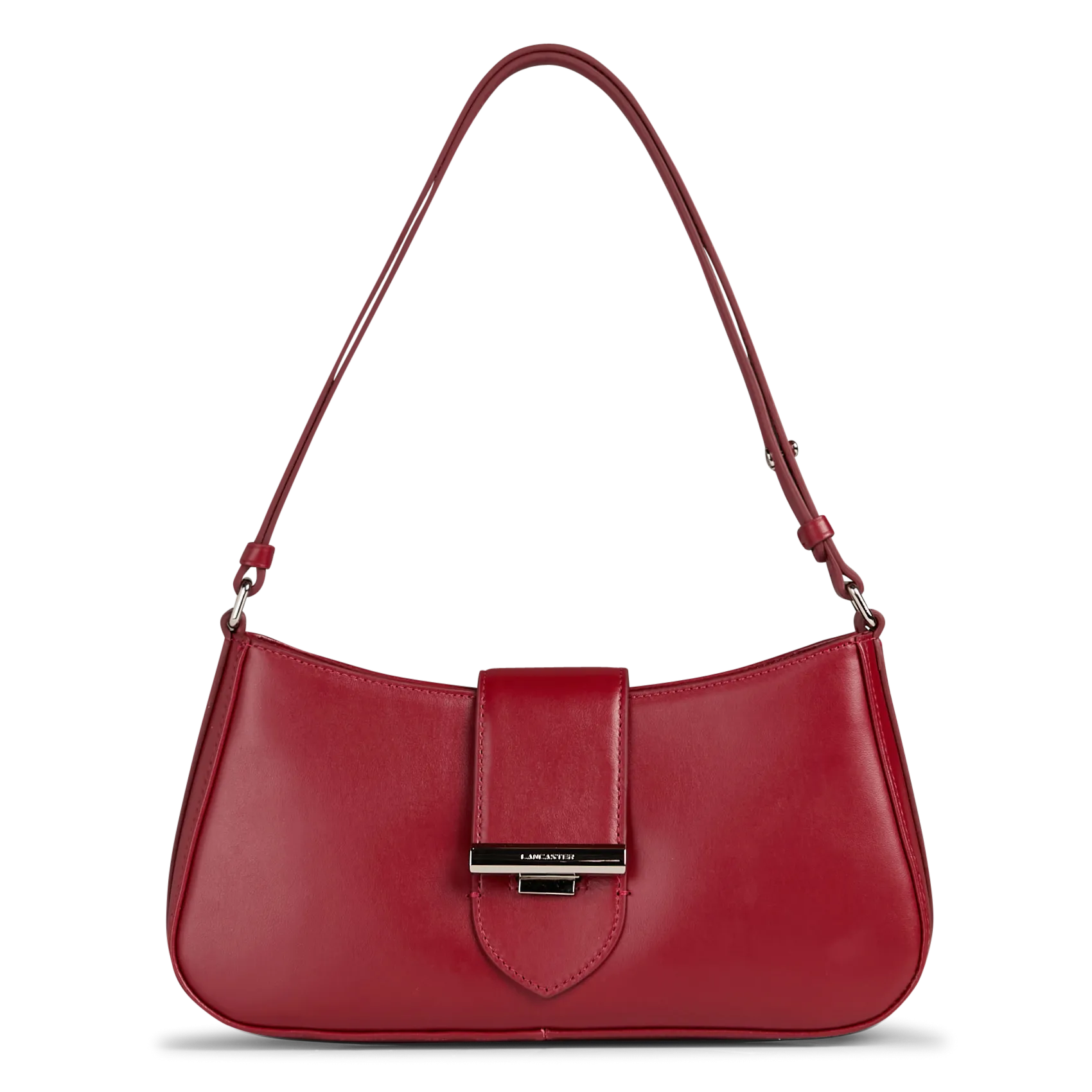 Geschnürte Beuteltasche aus strukturiertem Leder Rot PARIS ILY