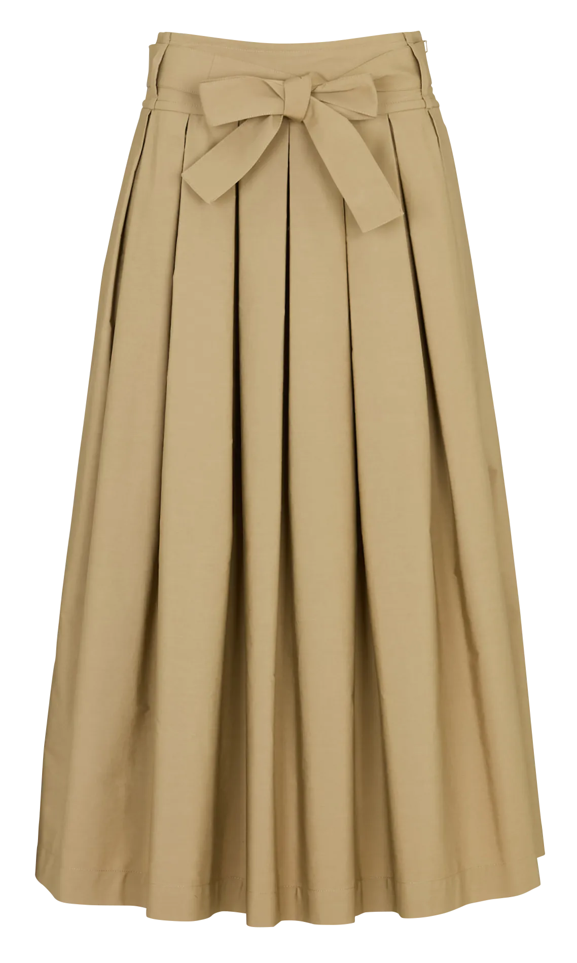 Langer plissierter Baumwollrock Braun AGIATE