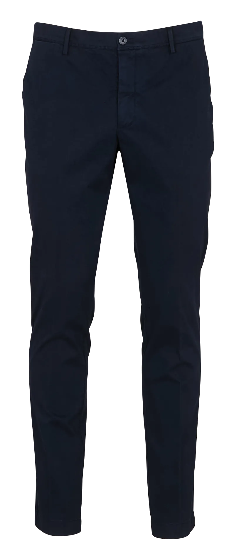 Schmale Hose aus Baumwollmischgewebe Blau