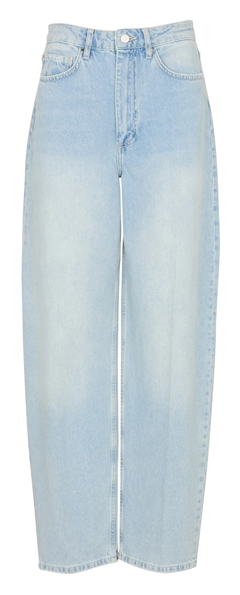 Csally - Gerade geschnittene Baumwollhose Blau HARLOW